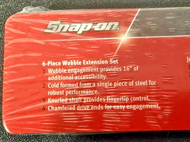 New Snap on 106ATMXW 1/4″ Drive Wobble Extension 6pc Set with Plastic Tray.