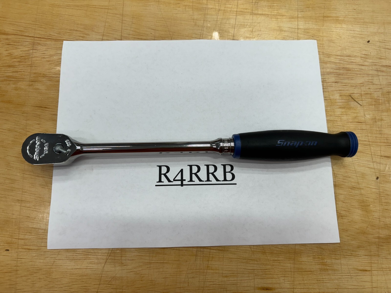 Snap-on Tools USA NEW 3/8″ Drive POWER BLUE Soft Grip LONG Fixed Ratchet FHL80MB