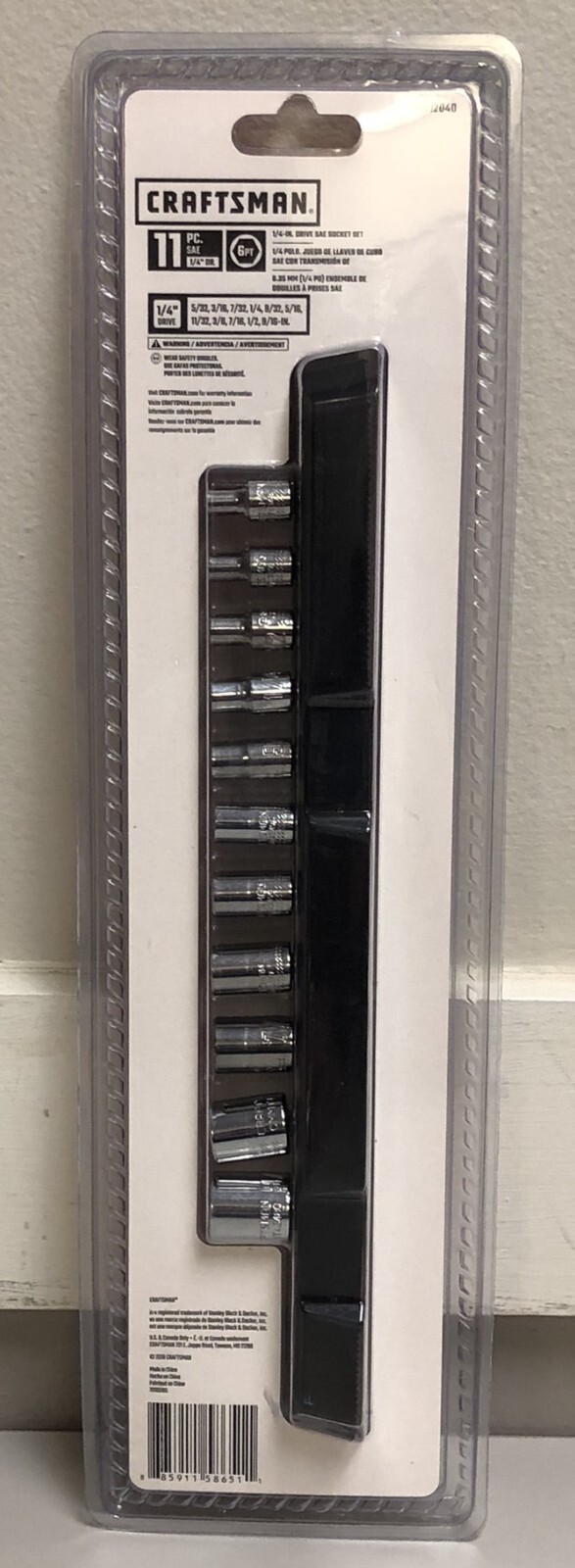 Craftsman 1/4-in Drive Standard (SAE) Shallow Socket Set, CMMT12040
