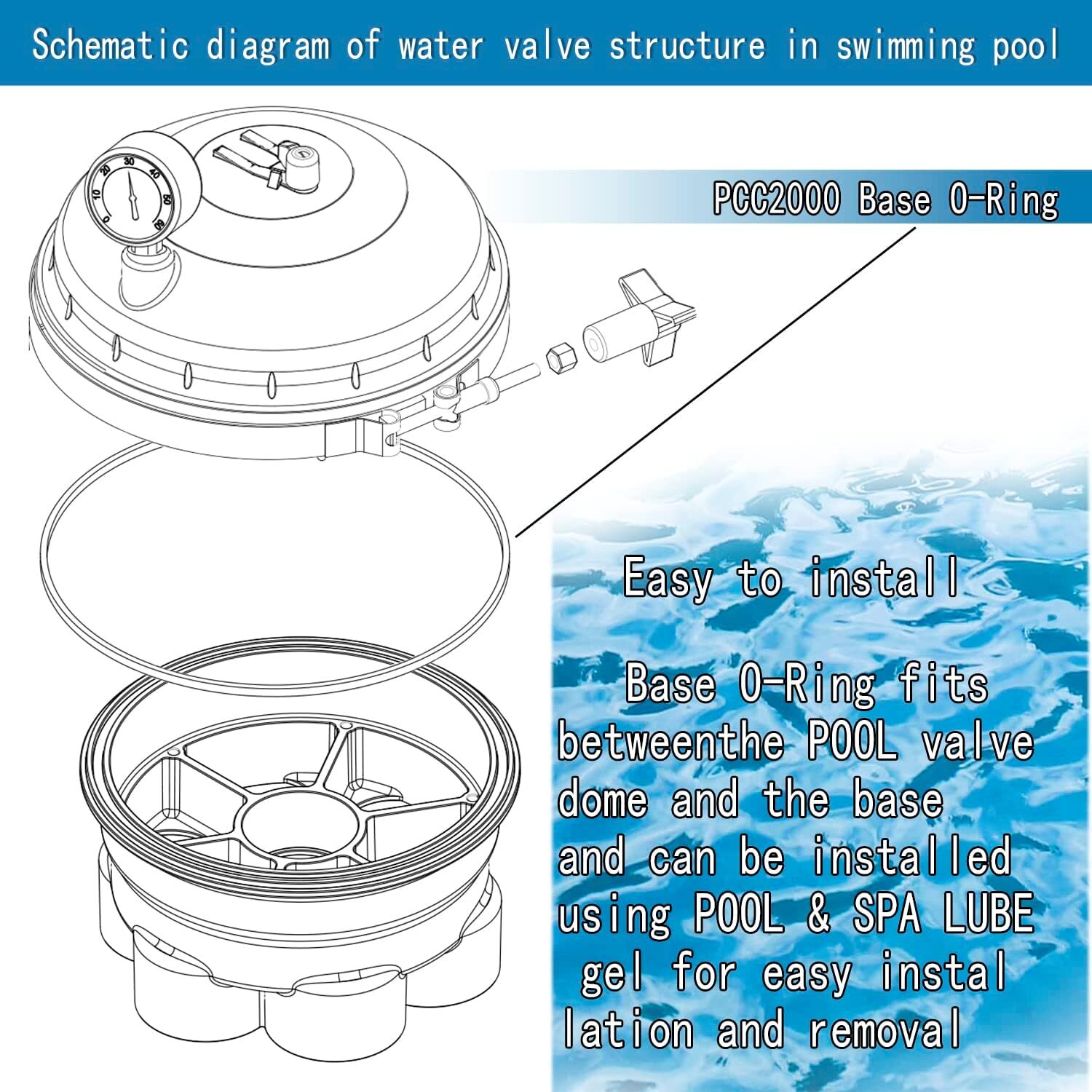 005-302-0100-00 Valve Base O-Ring Rubber,Fits Paramount 2/3/4/6/9/12 Port Module