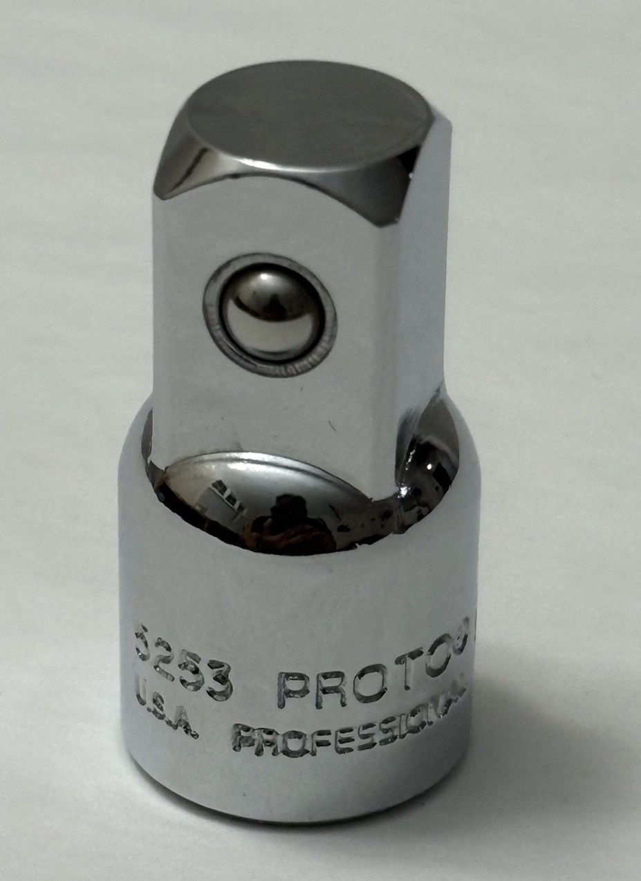 New Proto Professional 5253 3/8″ Drive to 1/2″ Drive Adapter Socket Chrome (SH2)