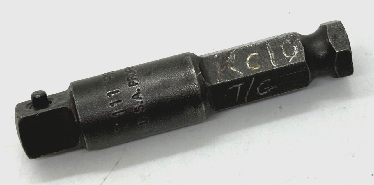 🇺🇸 PROTO Tools USA 3/8″ Square Power Adapter Socket Extension 7/16″ Hex Quick