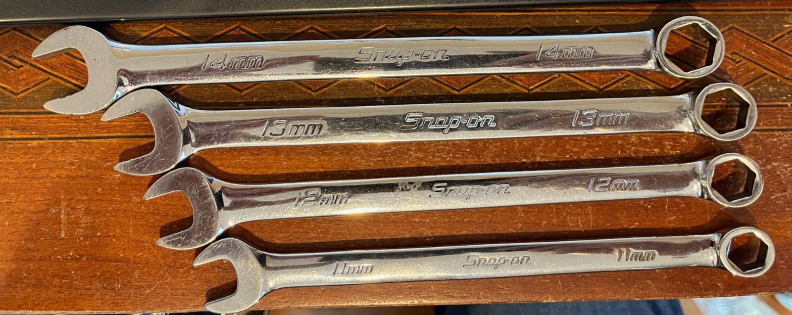 Snap-on OSHM713 13Pc Metric Combination Wrench Set 7MM-19MM 6 Point SAVE!!