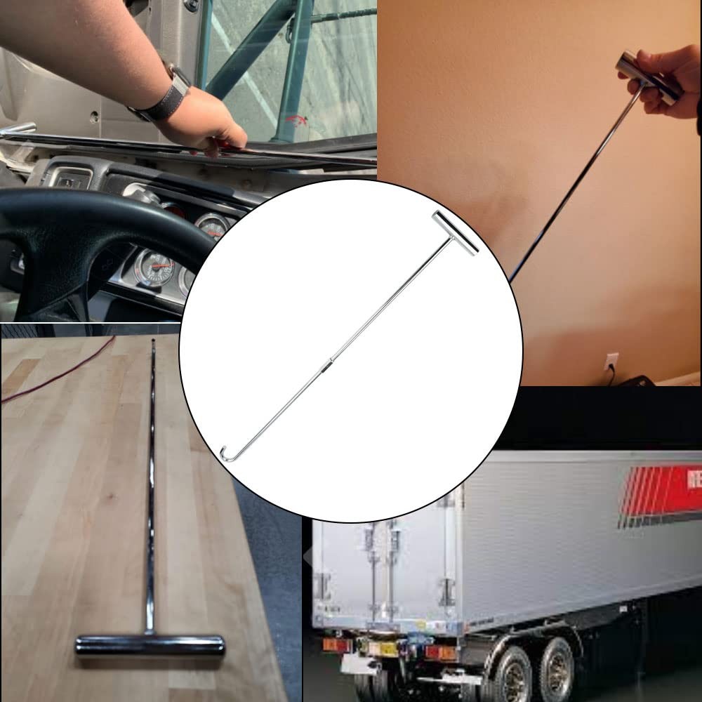 1-Pack 5th Wheel Pin Puller, 32 Inch Solid Steel, Chrome Plated, Heavy Duty