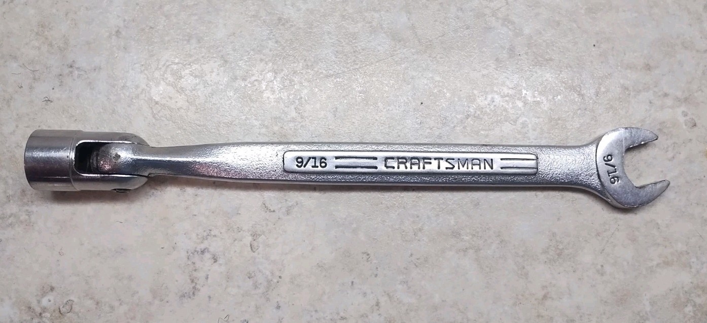 VTG Craftsman 42543 9/16″ 12pt Flex Socket Combination Wrench -V- USA