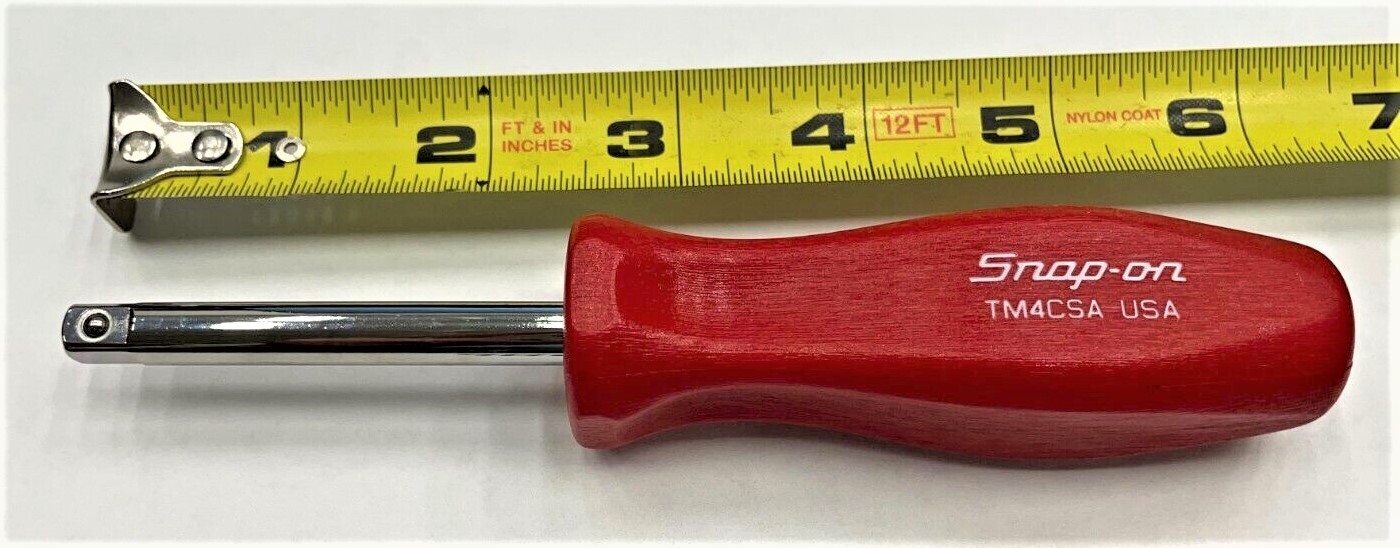 *NEW* Snap-on 1/4″ DRIVER – TM4CSAR *RED HARD HANDLE* 1/4″ SHANK DRIVER *NEW*