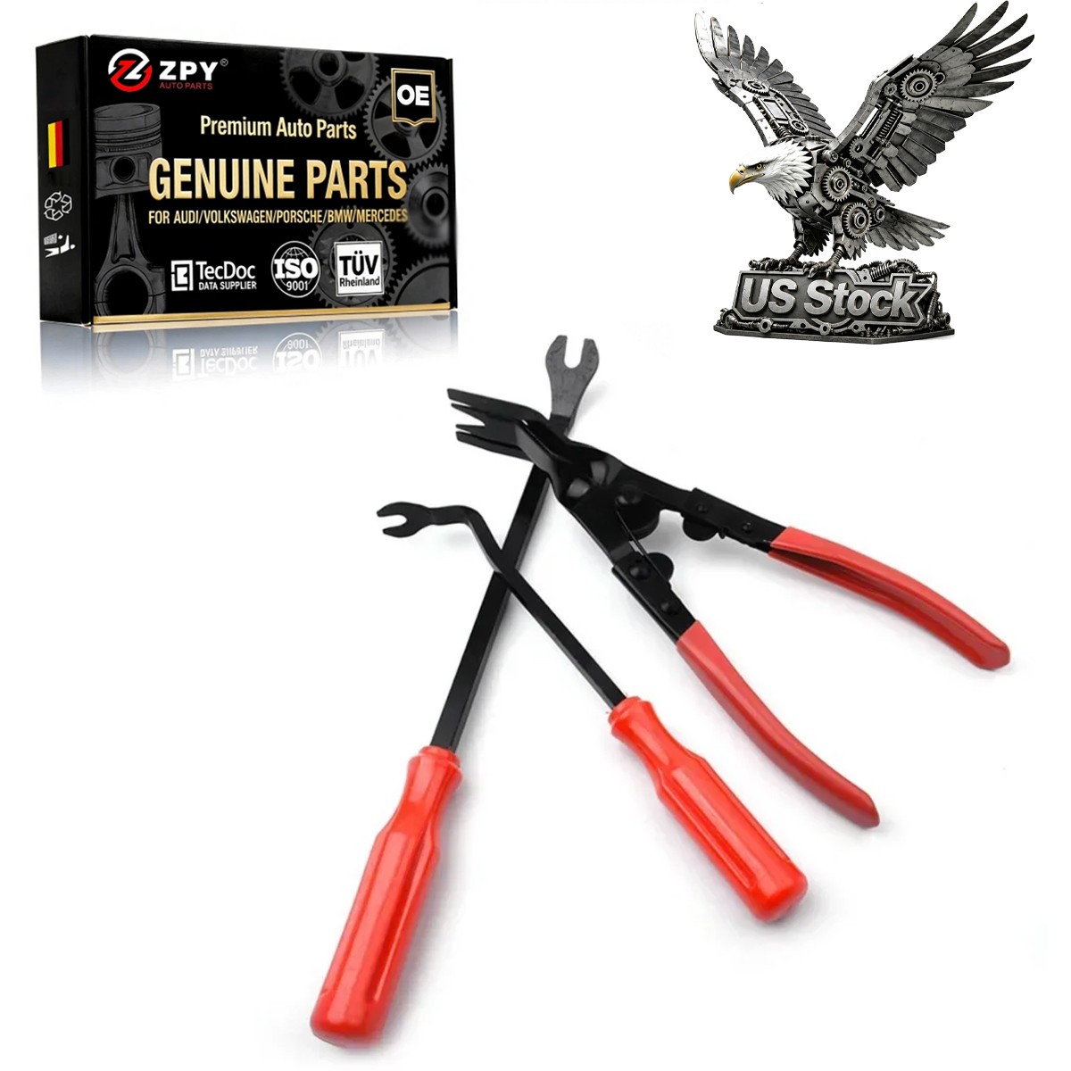ZPY Car Clip Pliers Removal Tool Set – 3 Pack for Rivets Fasteners Push Pins