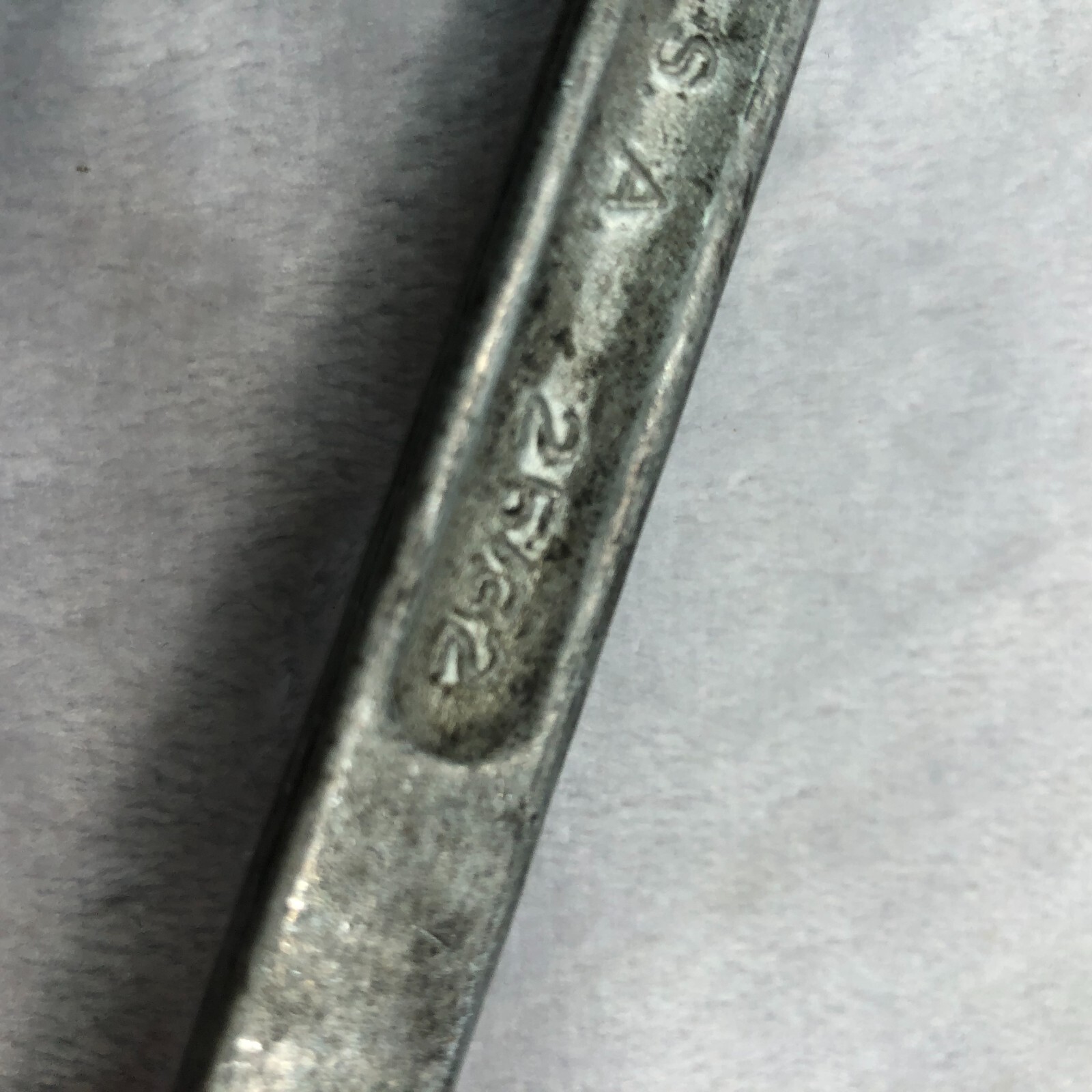 Vintage Unbranded No 25/32in X 3/4in Double Box End Offset Wrench Forged Steel