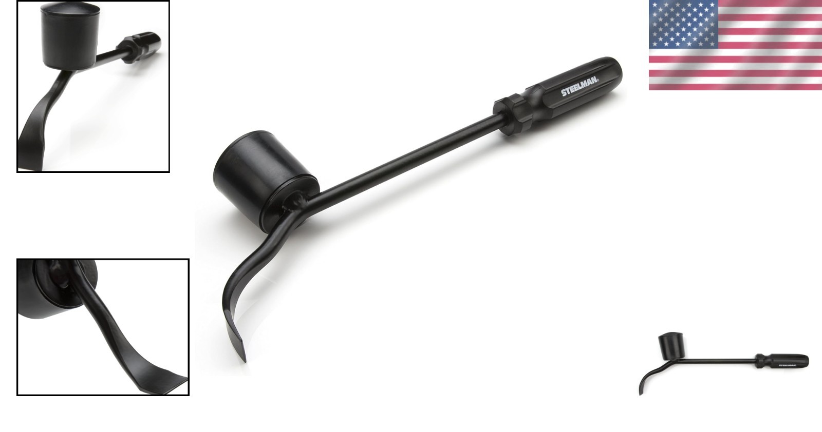 Professional Hubcap Removal Tool with Rubber Hammer & Prying Blade – 15.5 inches