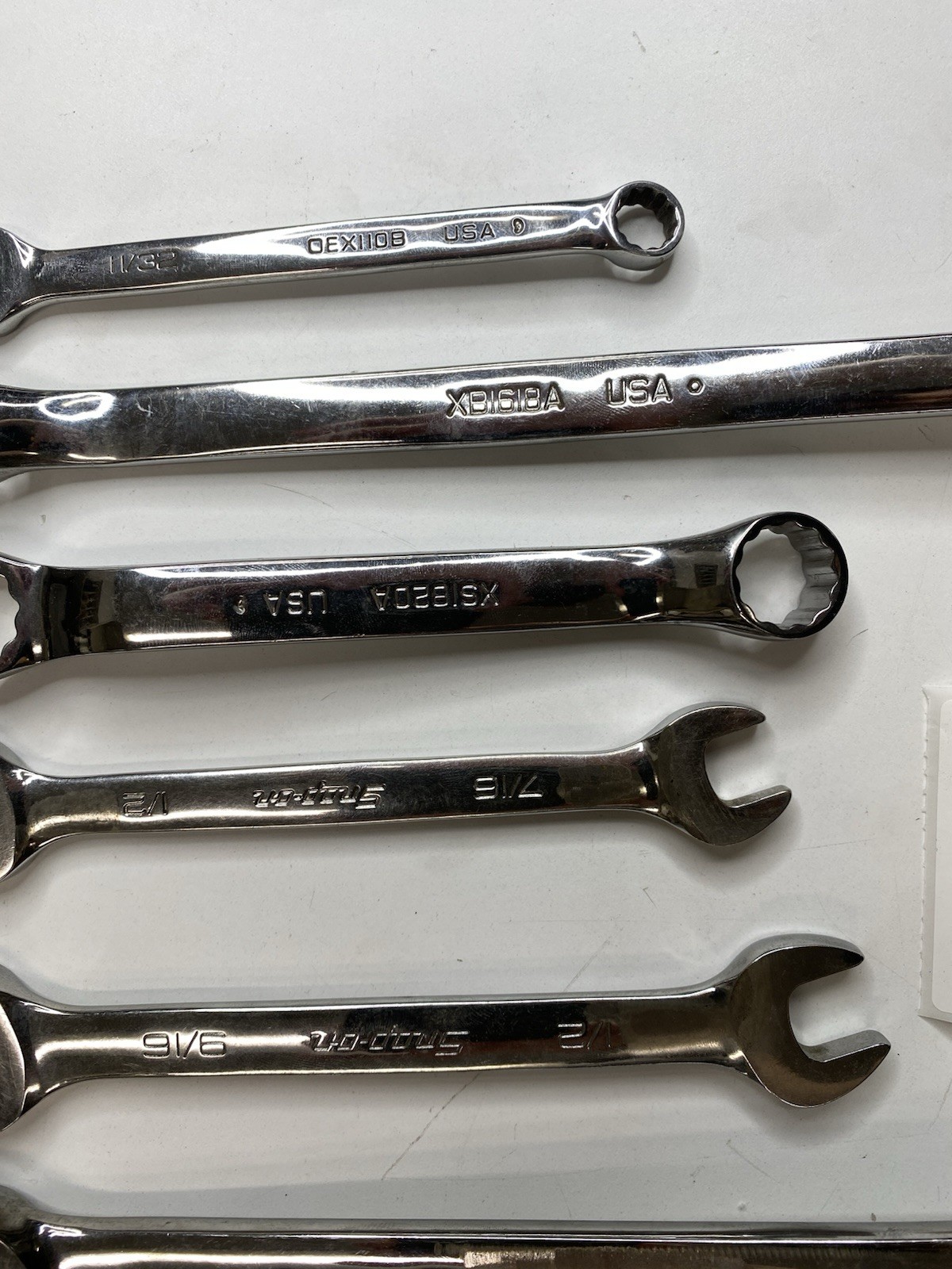 Snap-on Blue-Point SAE Wrench Lot 9pc 1-1/16 15/16 7/8 13/16 USA