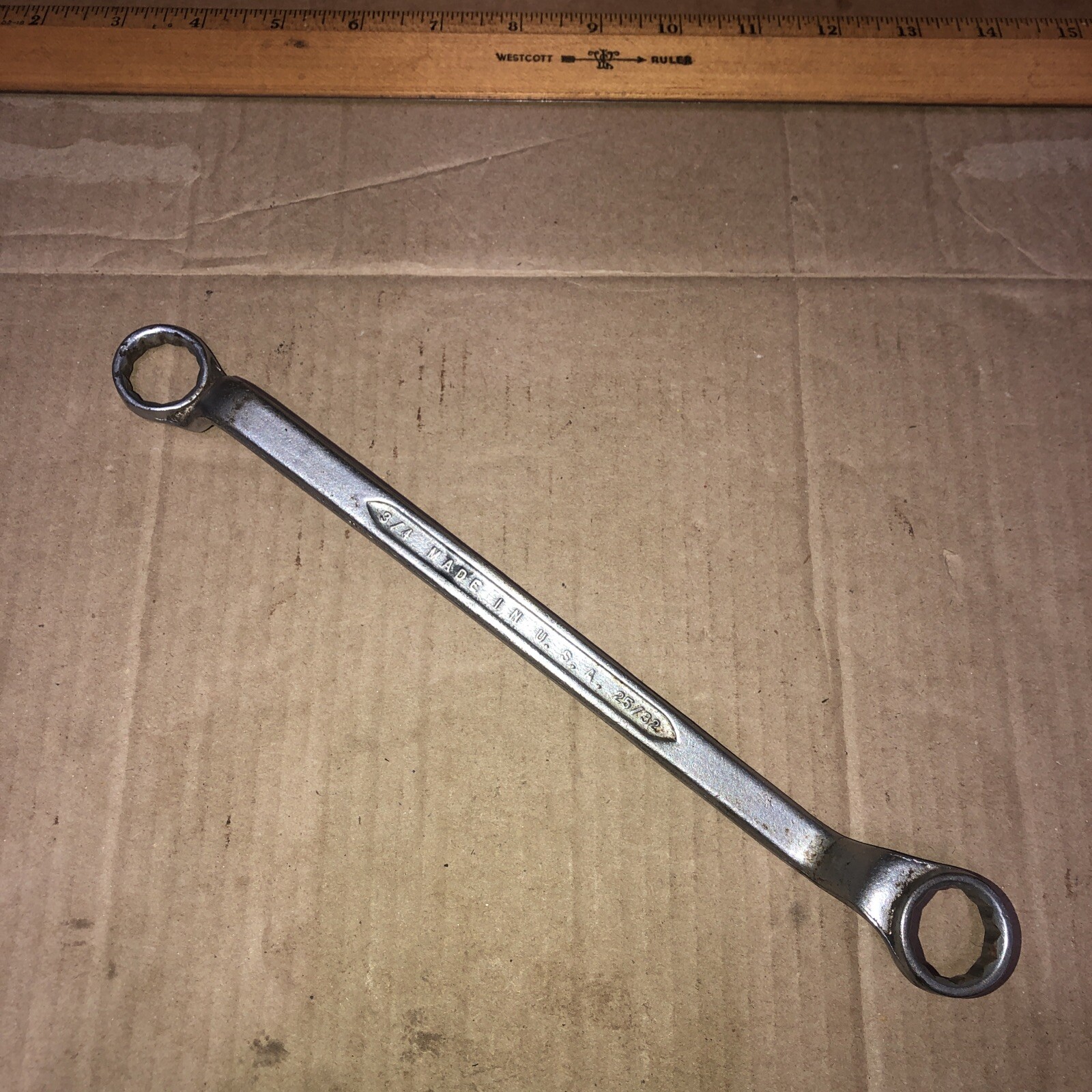 VintAge USA No. 914 3/4in. X 25/32in. Double Box End Offset Wrench Forged Steel