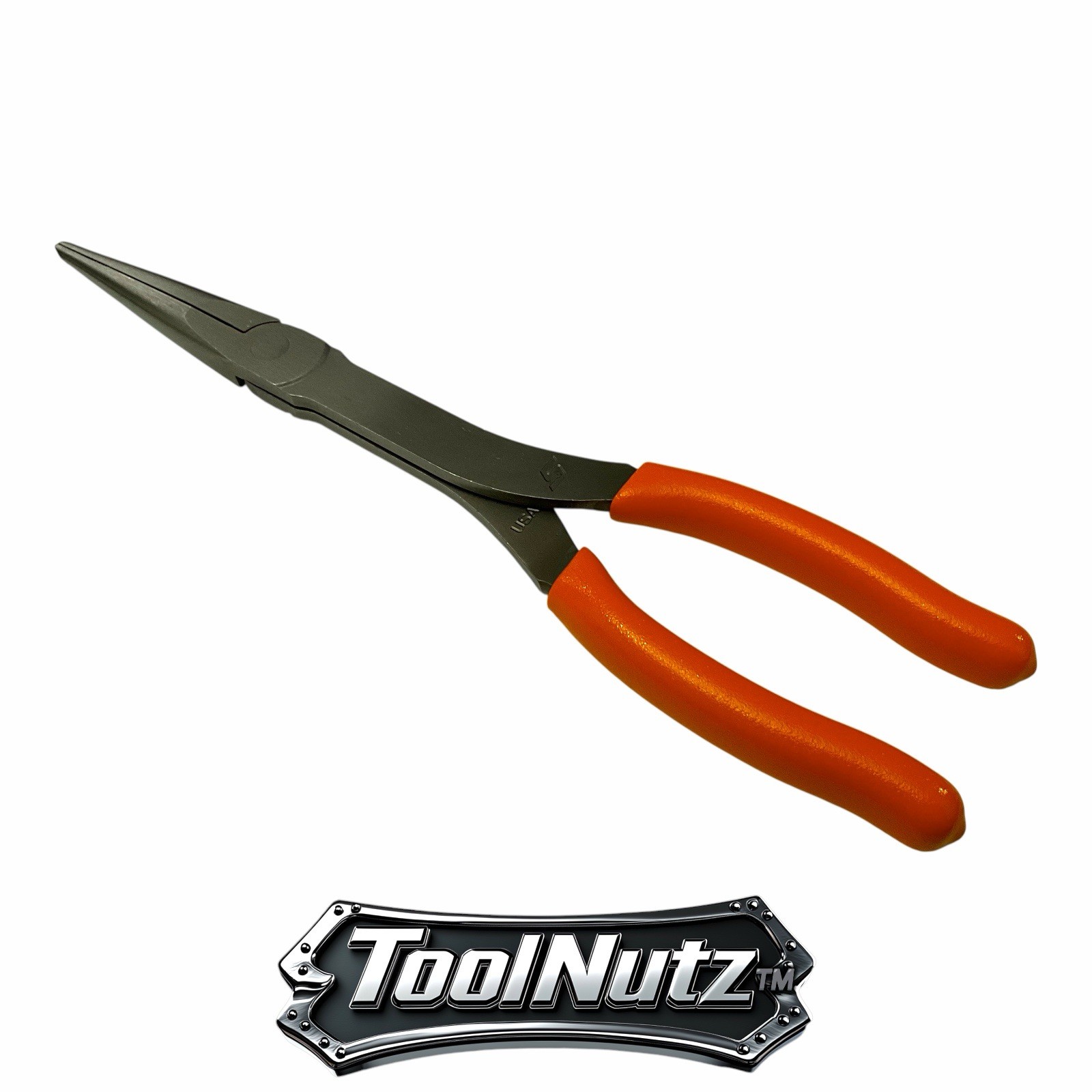 Snap-on Tools NEW 911ACFO 11″in. ORANGE Soft Grip Rounded Jaw Needle Nose Pliers