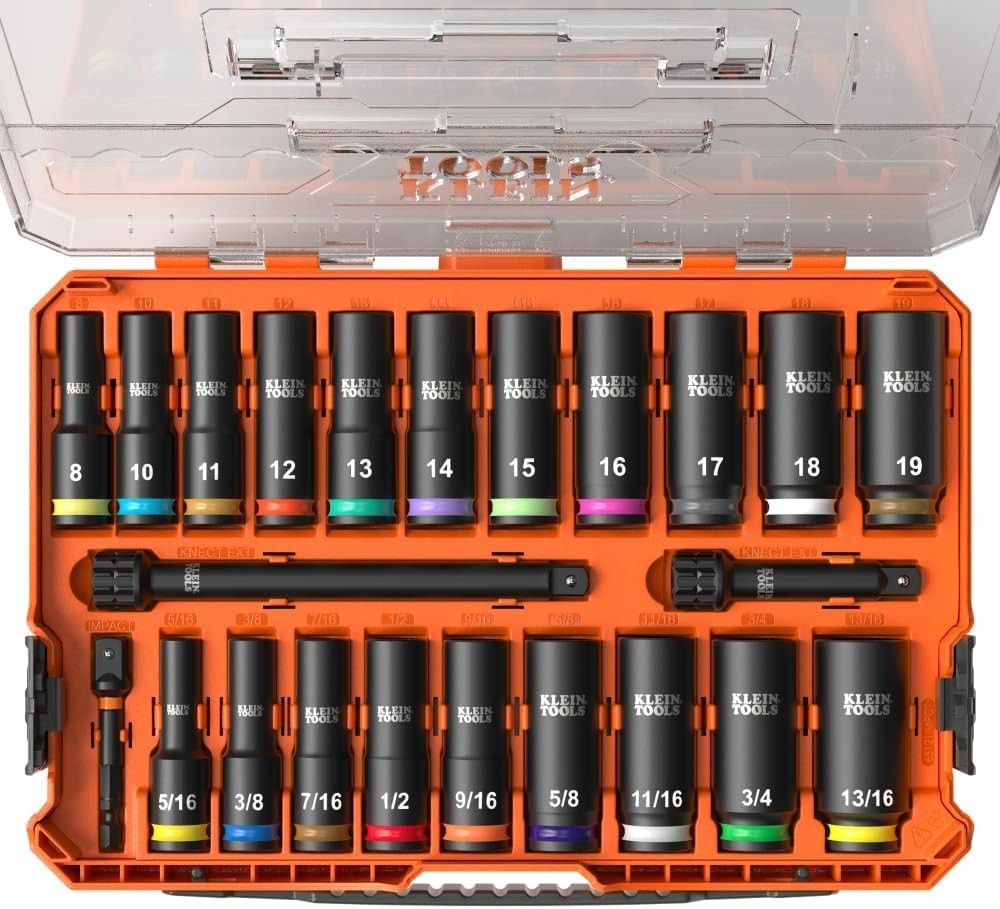 Heavy-Duty 23-Piece SAE & Metric Socket Set – Including Adapters & Organizer
