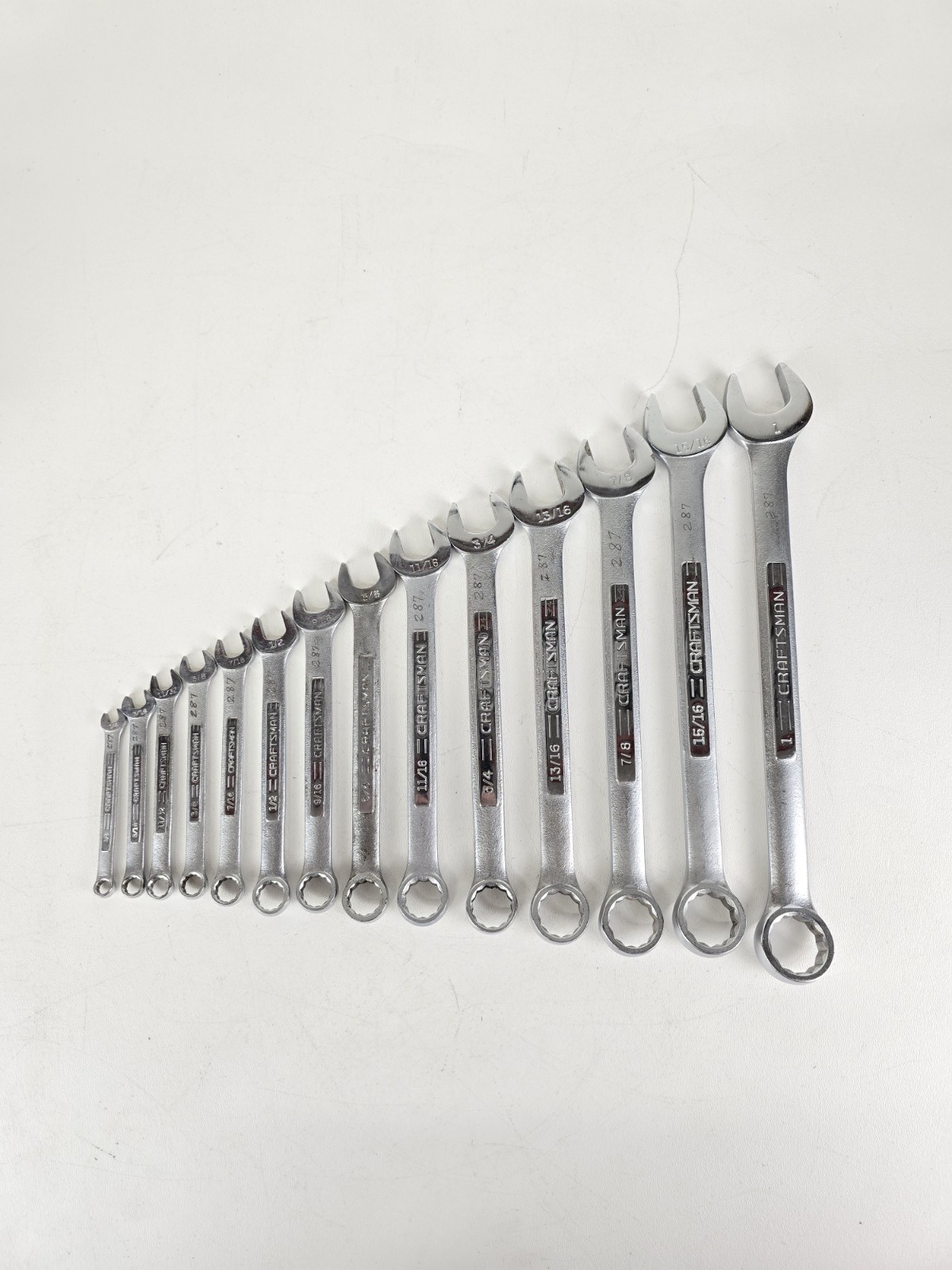 CRAFTSMAN 12PT SAE Combination Wrench Set 1/4″ to 1″ -V- & -VV- 14 pieces USA