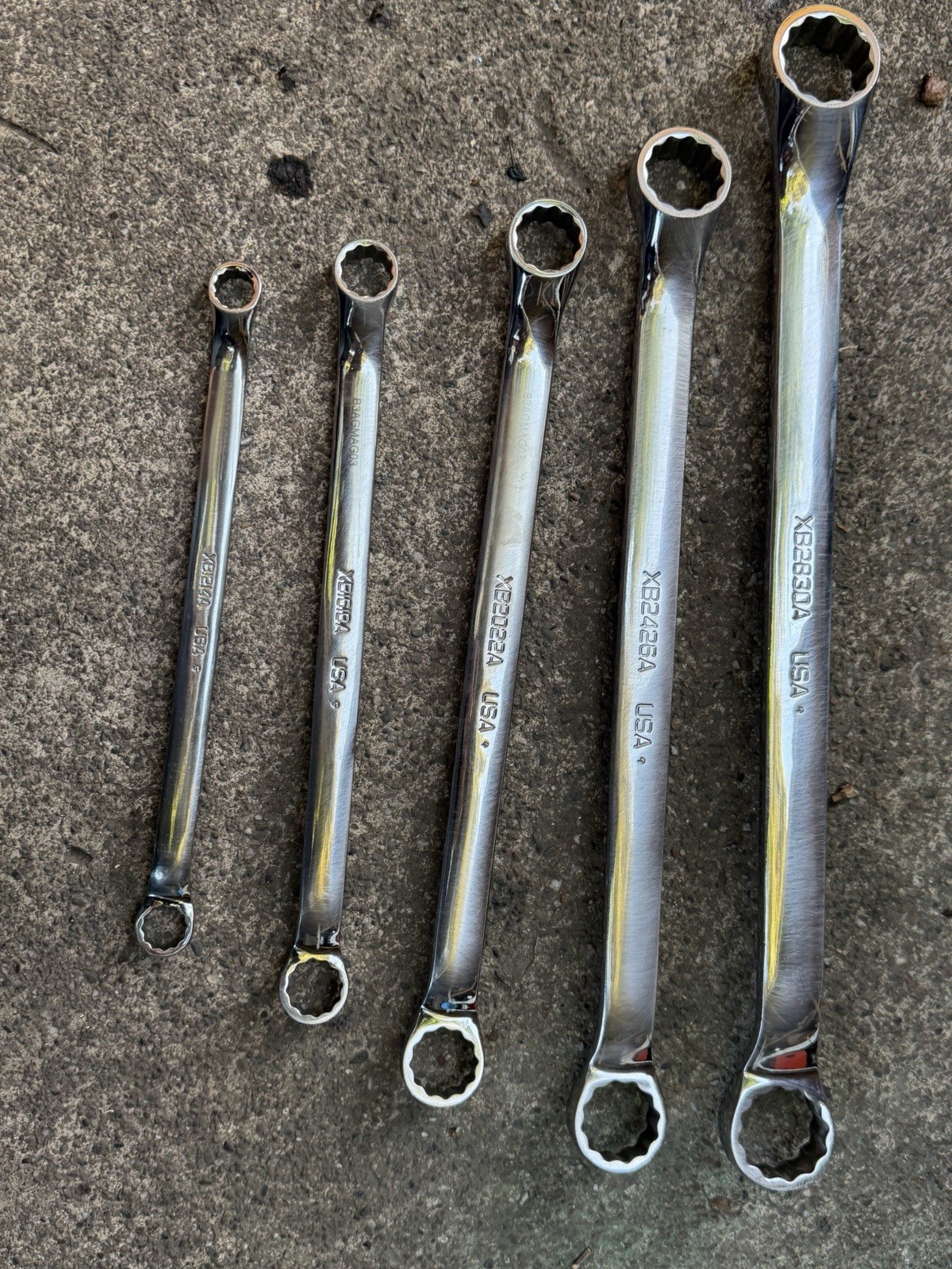 snap on XB2830A wrench set Of 5pc From 3/8”to 15/16”