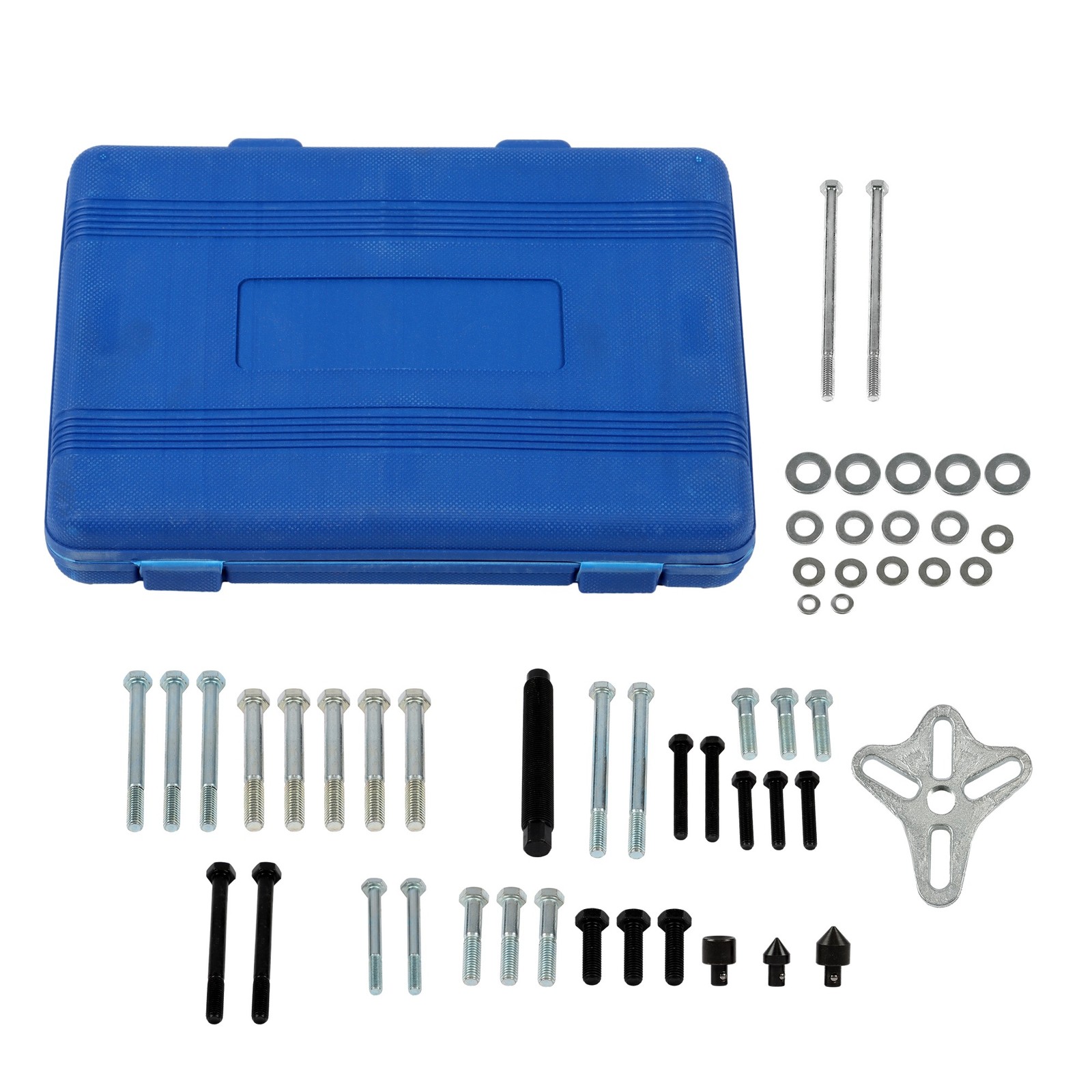 Harmonic Balancer Puller Tool 46pc Flywheel Crankshaft Pulley Steering Wheel