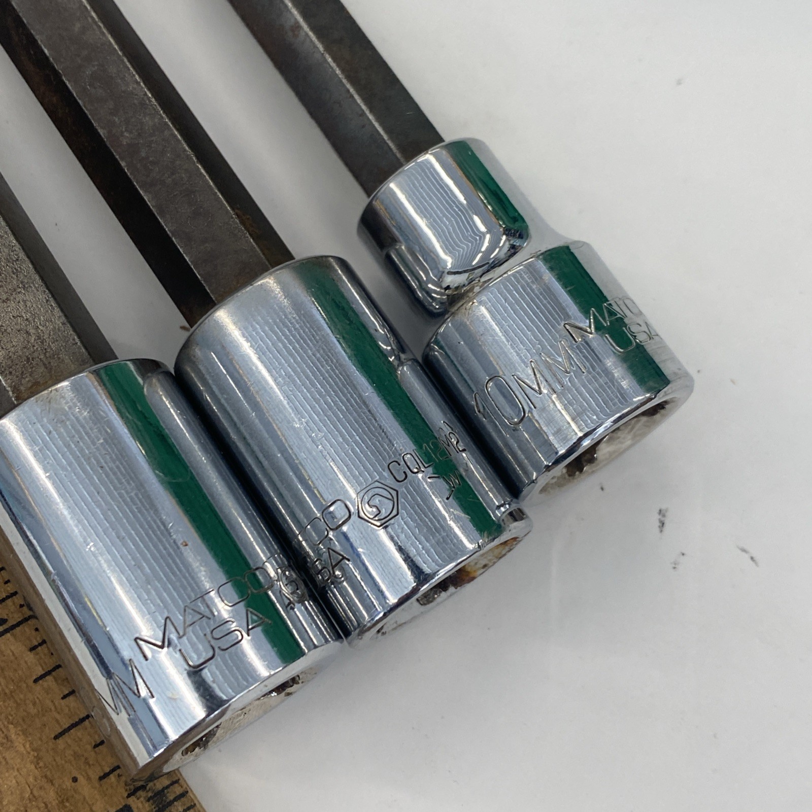 3 pc Matco USA 1/2″ Drive TRIPLE SQUARE LONG SOCKET/BITs, 10, 12, 16mm M0379