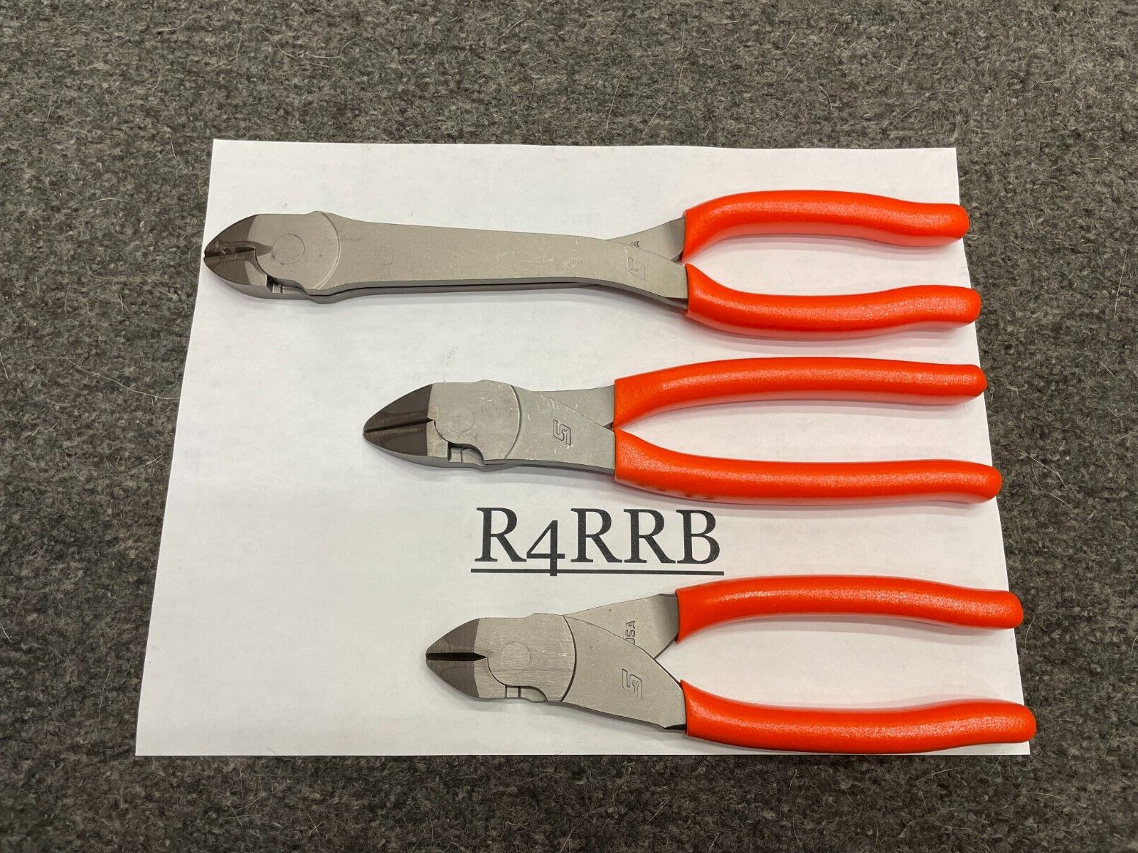 Snap-On Tools USA NEW 3 Piece ORANGE VectorEdge Diagonal Cutters Lot Set