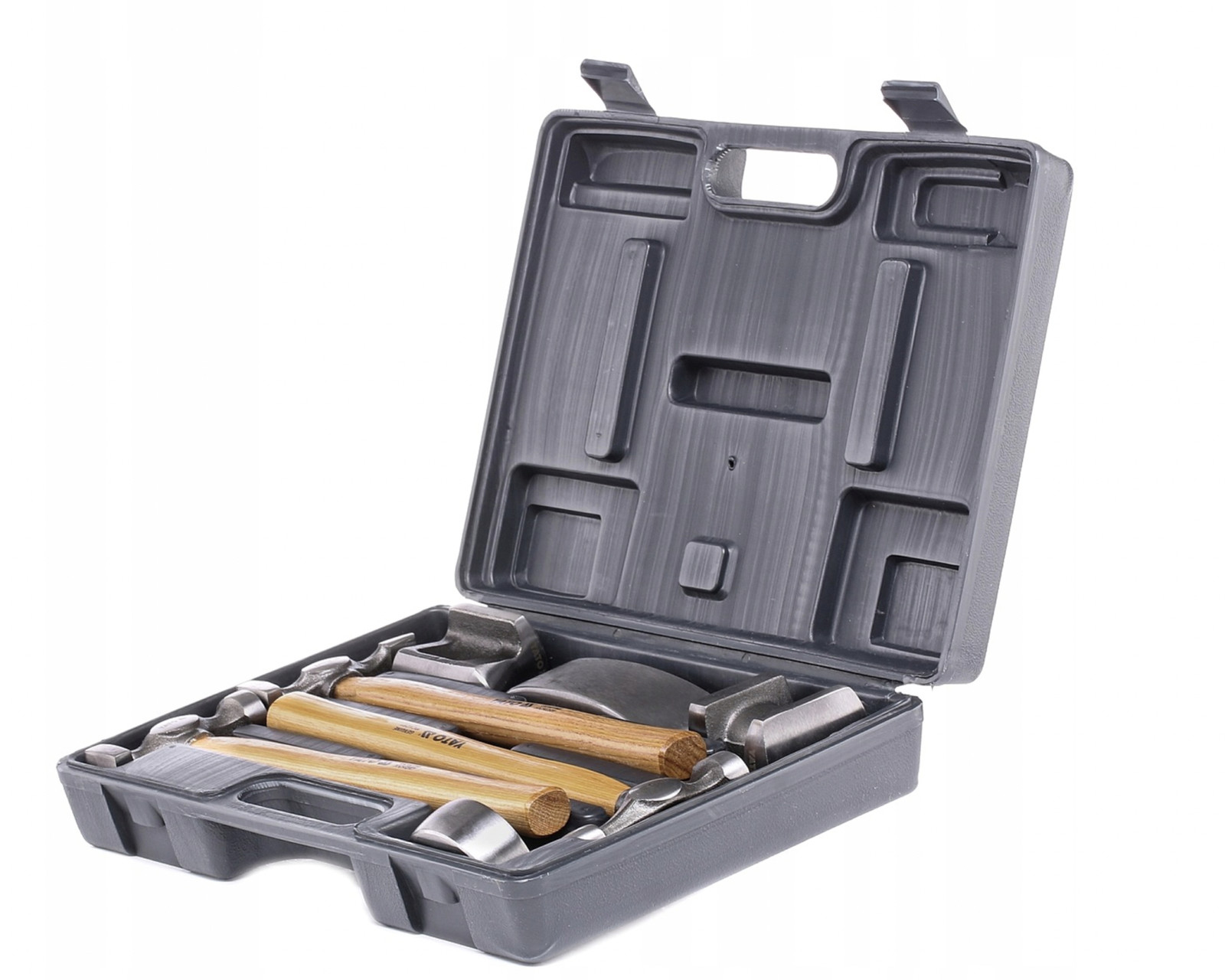 Auto Body Fender Set 7 pcs Tool Hammer and Dolly Repair Kit with Case Yato