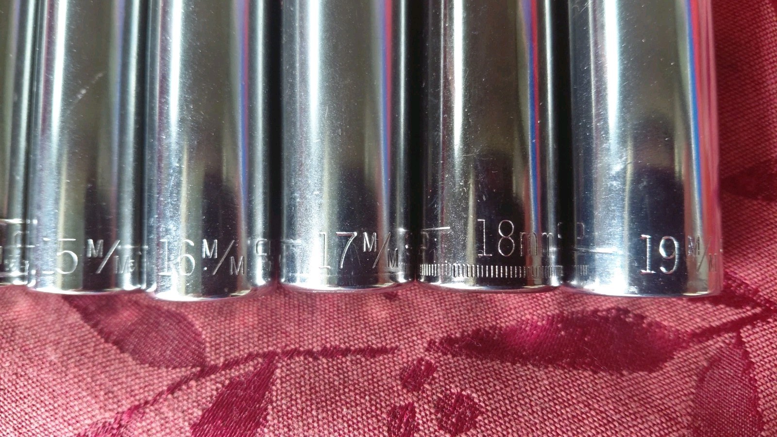 Vintage Craftsman 3/8″ Drive Metric Deep Socket Set 9mm – 19mm 6 Pt V Series