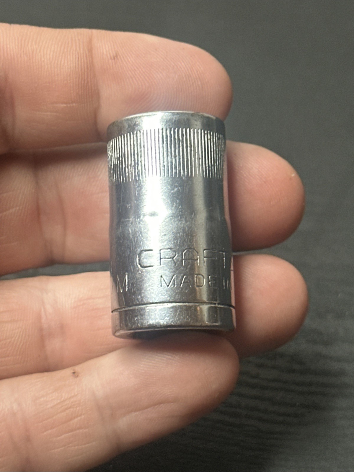 Craftsman Vintage 1/2″ Dr 15M/M 12 Point Shallow Socket 44236 V USA