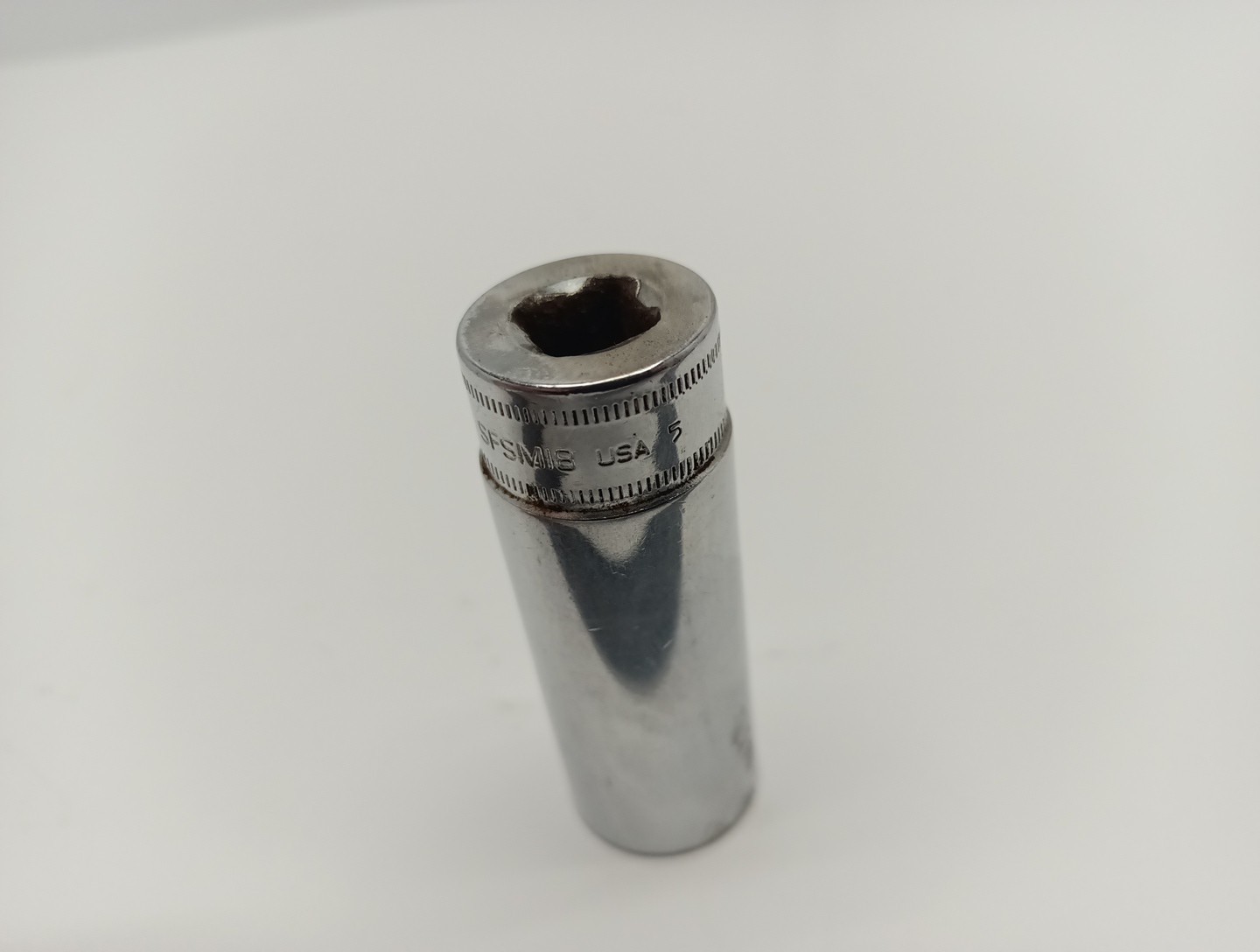 Snap On Tools SFSM18 3/8 Dr 6Pt Metric 18mm Flank Dr Deep Chrome Socket USA