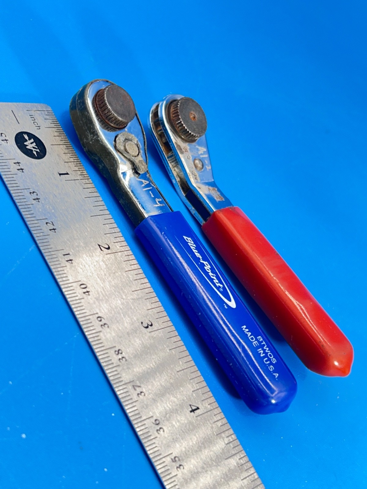 Blue Point Tools Offset Mini Ratcheting Driver 1/4” BTWOS 2 Pieces USA N-8