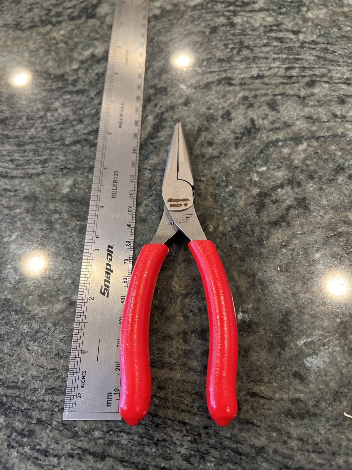 Snap-On 95acf 6″ talon grip needle nose pliers red