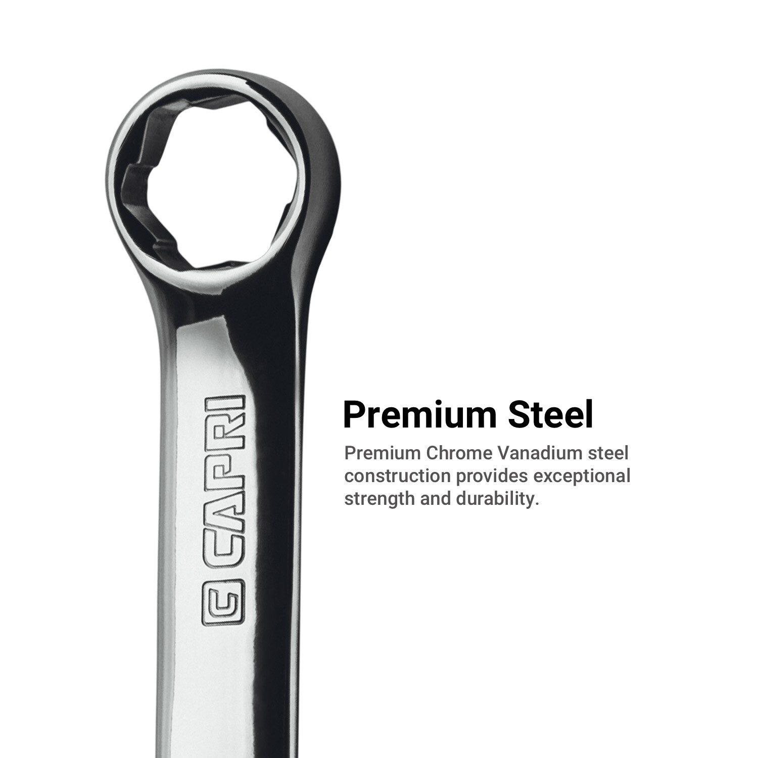 Capri Tools WaveDrive Pro Stubby Combination Wrench for Regular/Rounded Bolts