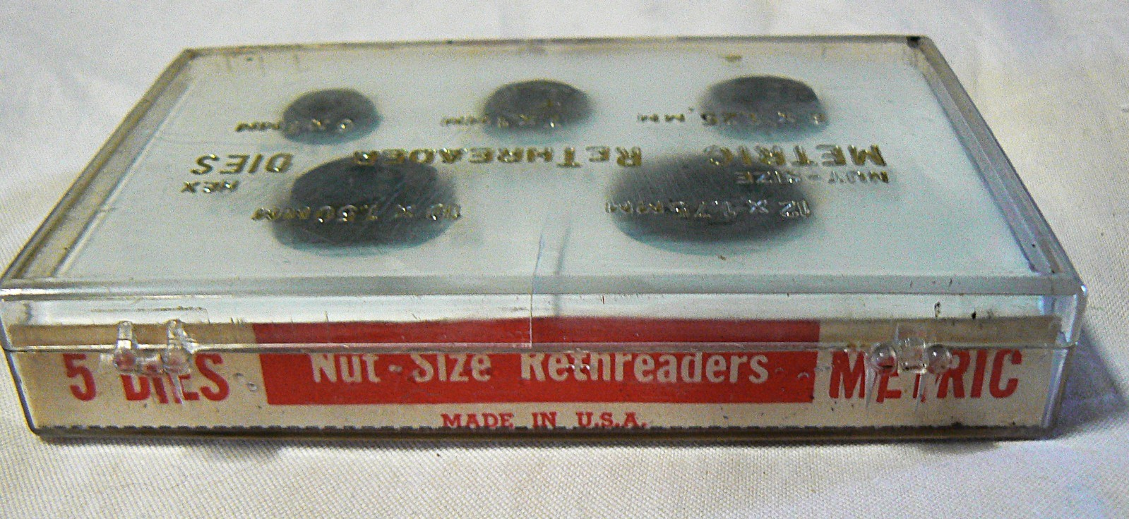 Snap-On TDM-50 5 Piece Metric Hex Rethreader Die Set