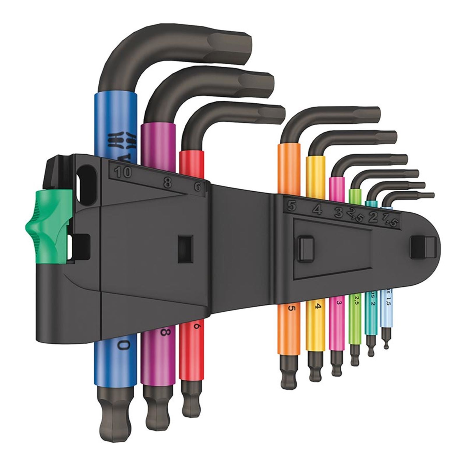 Wera 950 SPKS Short Hex Wrench Set Short Arm Metric – 9-Pieces 05133164001