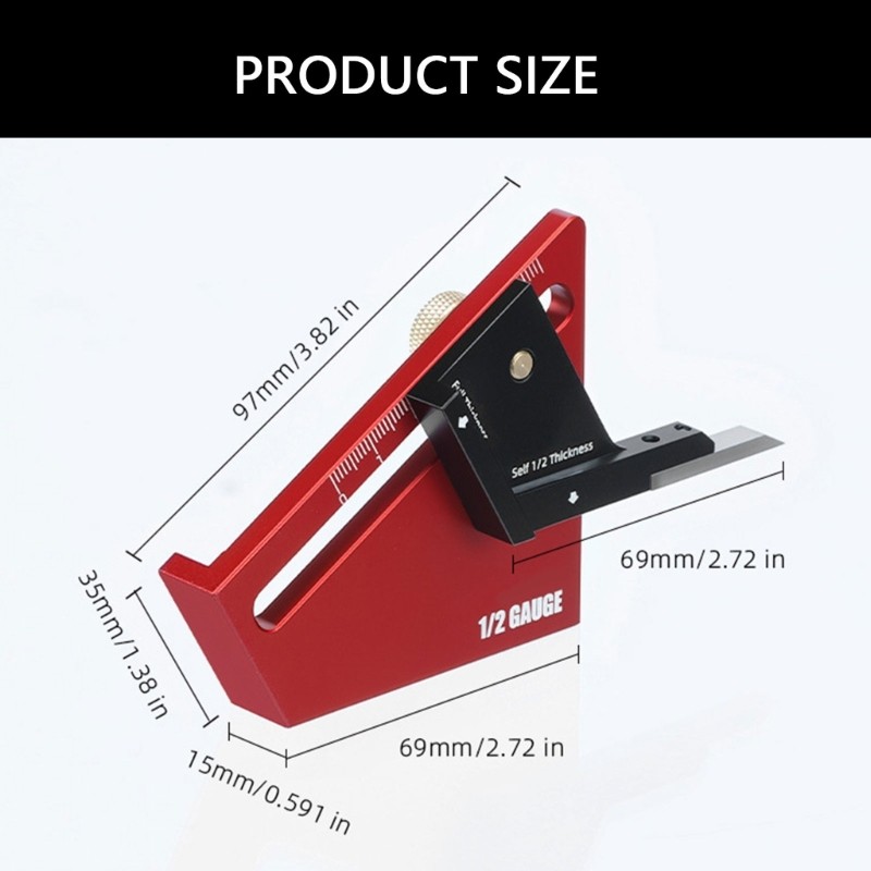 Midline Guide Depth Gauge 0-58mm Ranges For Professional Carpentry And Sawing