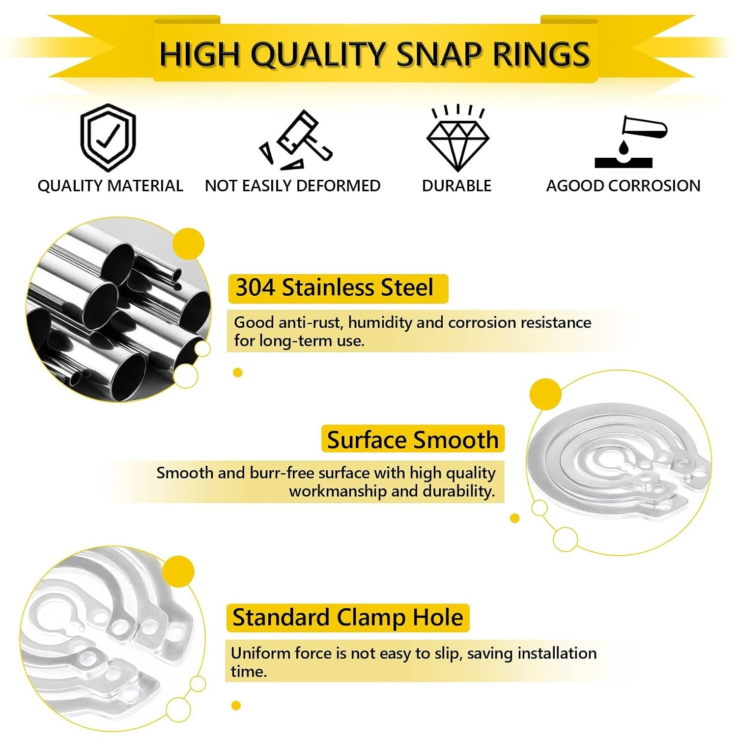 Versatile 325 PCS C-Clip Set: 15 Sizes M4-M28, Ideal for Machinery & Automobiles