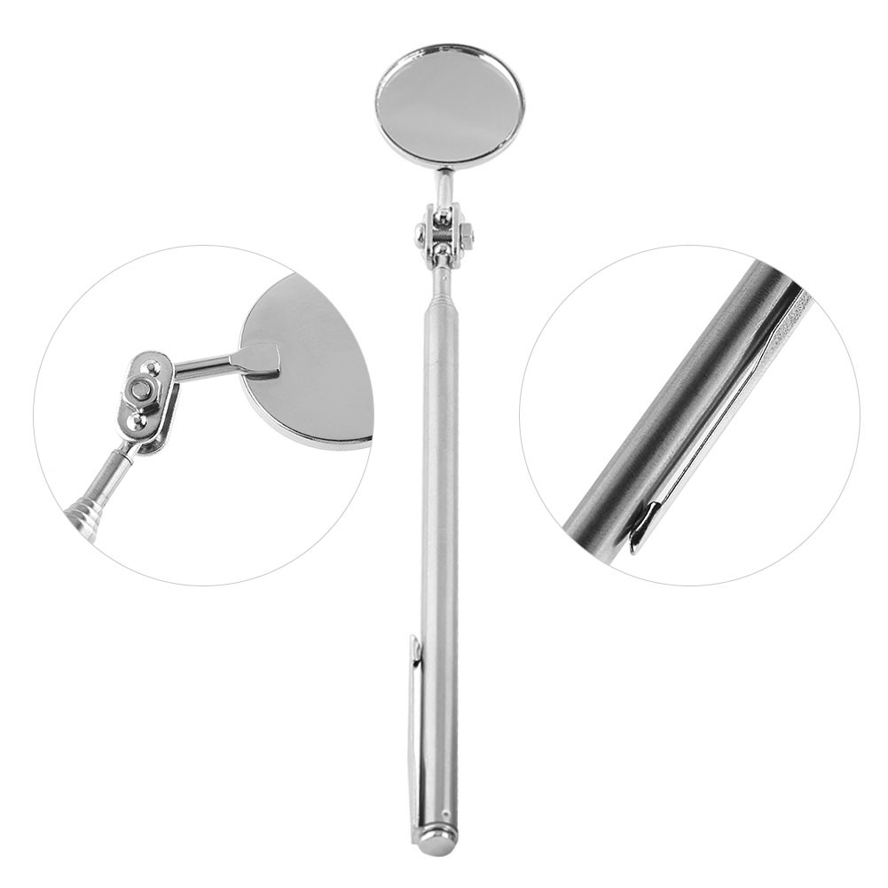 Car Telescopic Inspection Mirror Extending Detection Round Lens Hand Tool