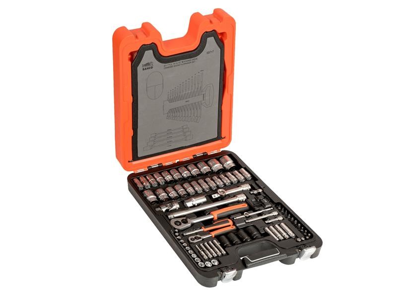 Bahco Metric Imperial 1/4″ And 1/2″D Socket Spanner Set 94 Piece S87+7