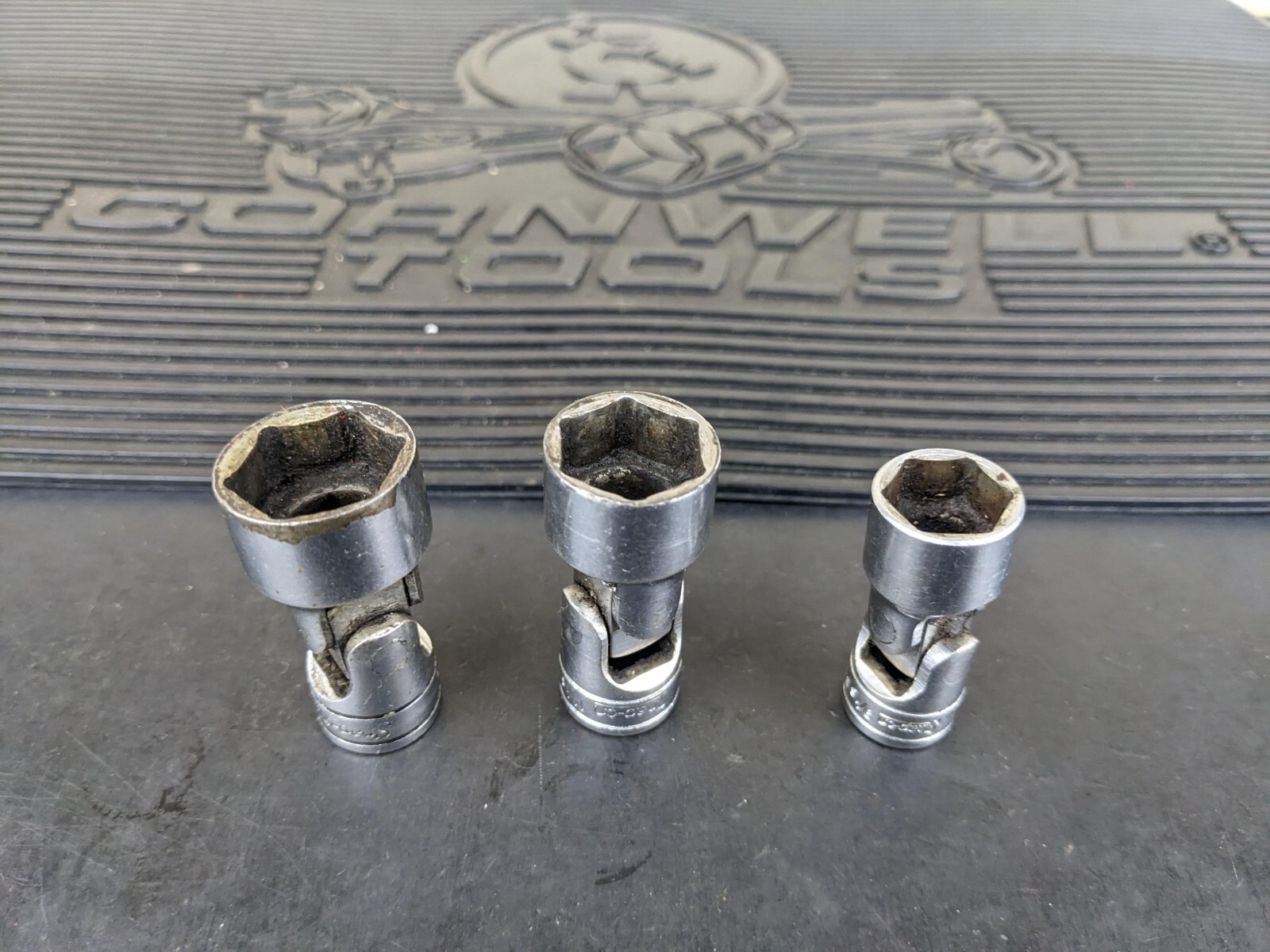 #ba511 Snap On Chrome 6PT Shallow Socket FS18 9/16 FS22 11/16 FS24 3/4