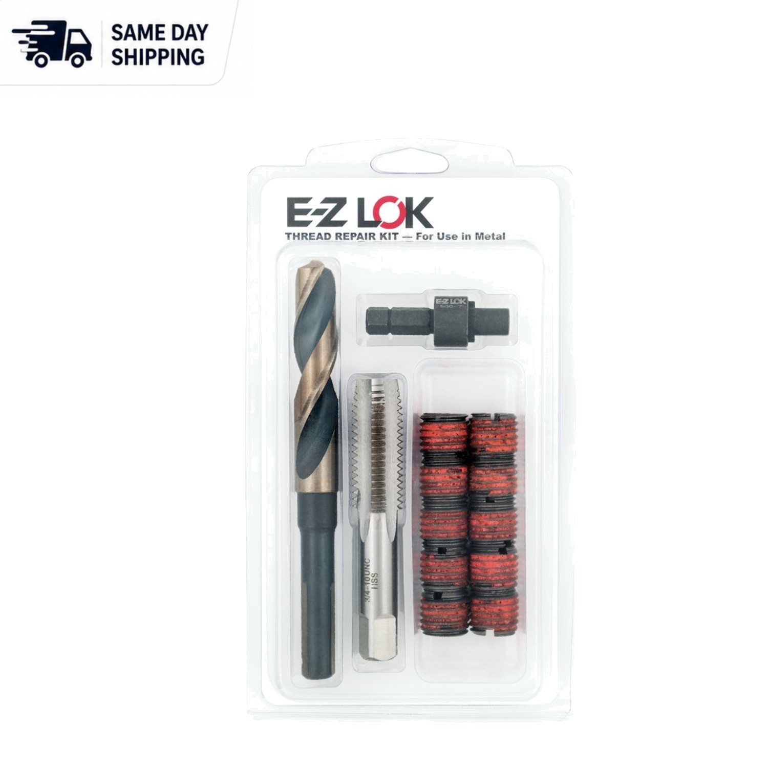 EZ-450-8 Thread Repair Kit: Carbon Steel Inserts for Soft Metals – M8-1.25 Size