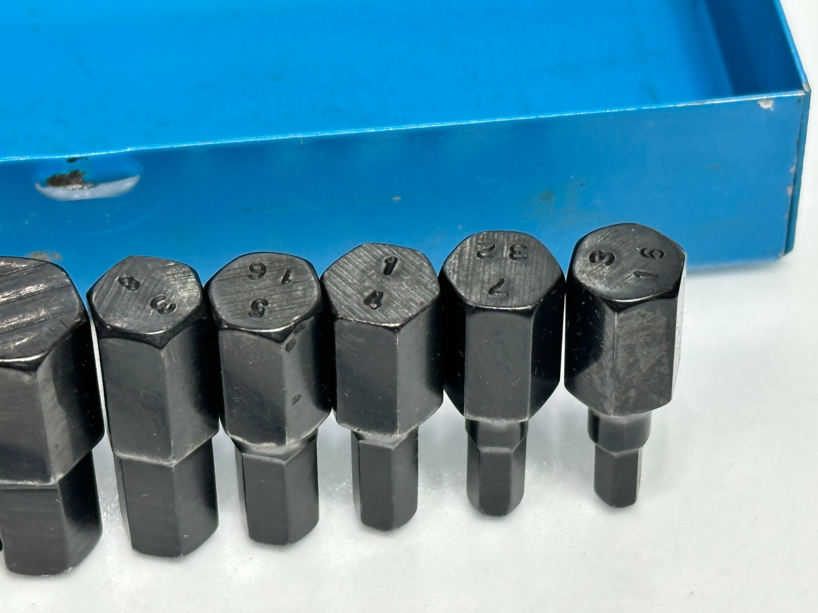 Cornwell Tools USA SKA-211S 3/8” Drive 11pc SAE Hex Bit Set in Blue Metal Case