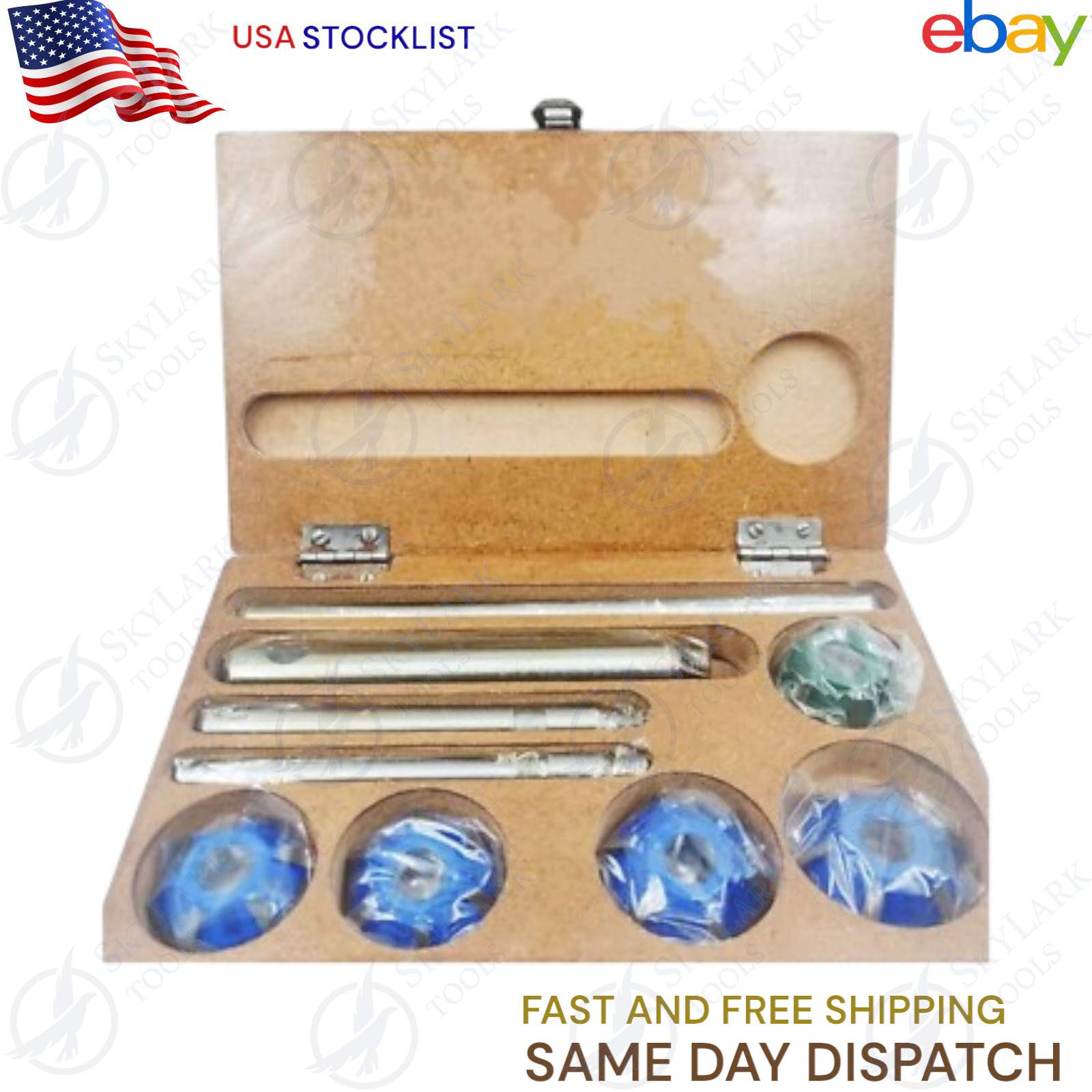Carbide Tipped Valve Seat Face Cutter Set 5Pcs Kit Cutters Tip SKYLARK TOOLS USA