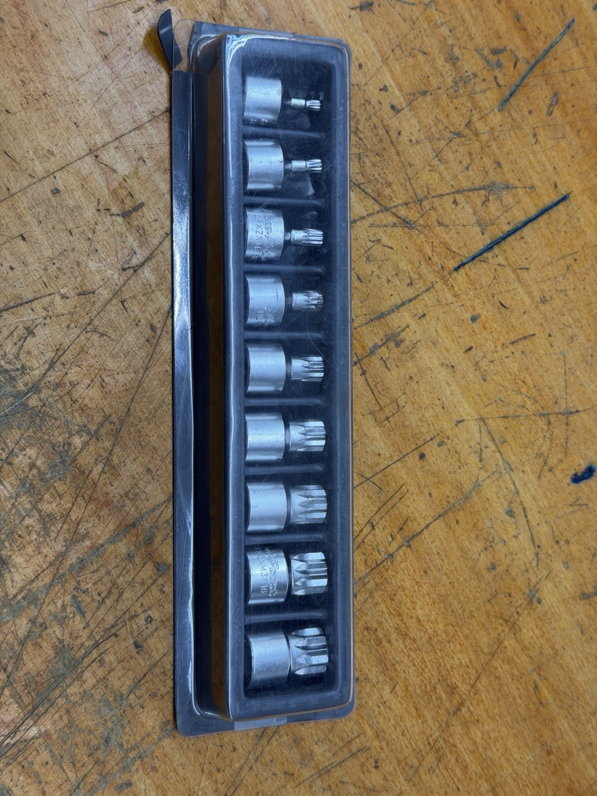 Blue-Point BLPXZNM389 9pc 3/8″ Drive Triple Square Bit Stubby Socket Driver Set