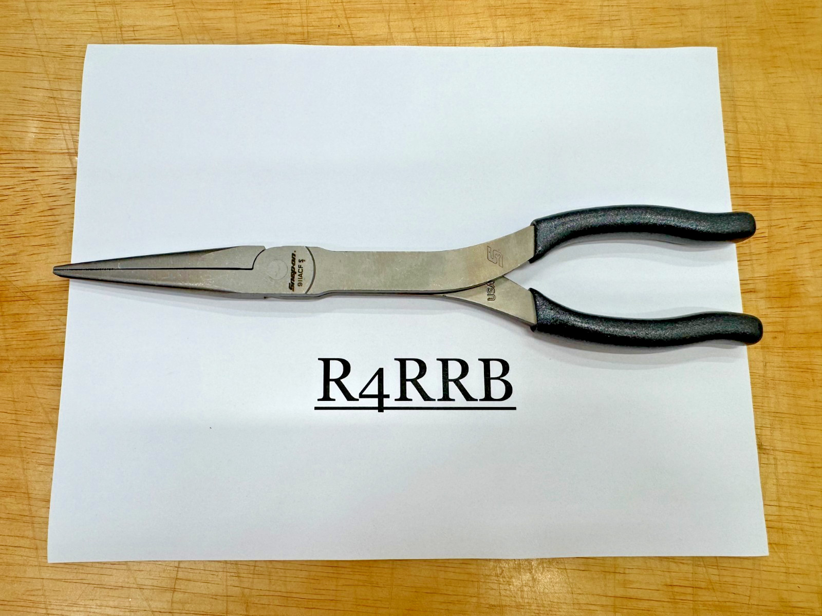 Snap-On Tools USA NEW DARK TITANIUM Soft Grip 11″ Needle Nose Pliers 911ACFDT