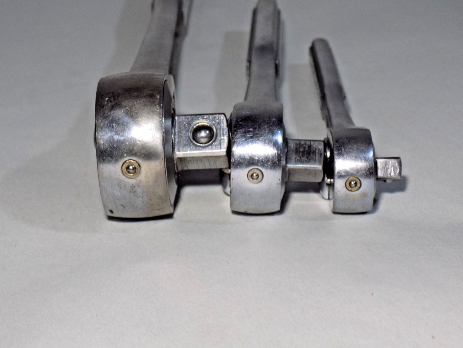 (3)Nice Flying V Craftsman Ratchets1/4″-1/2″-100% Smooth Crisp Action-No Etching