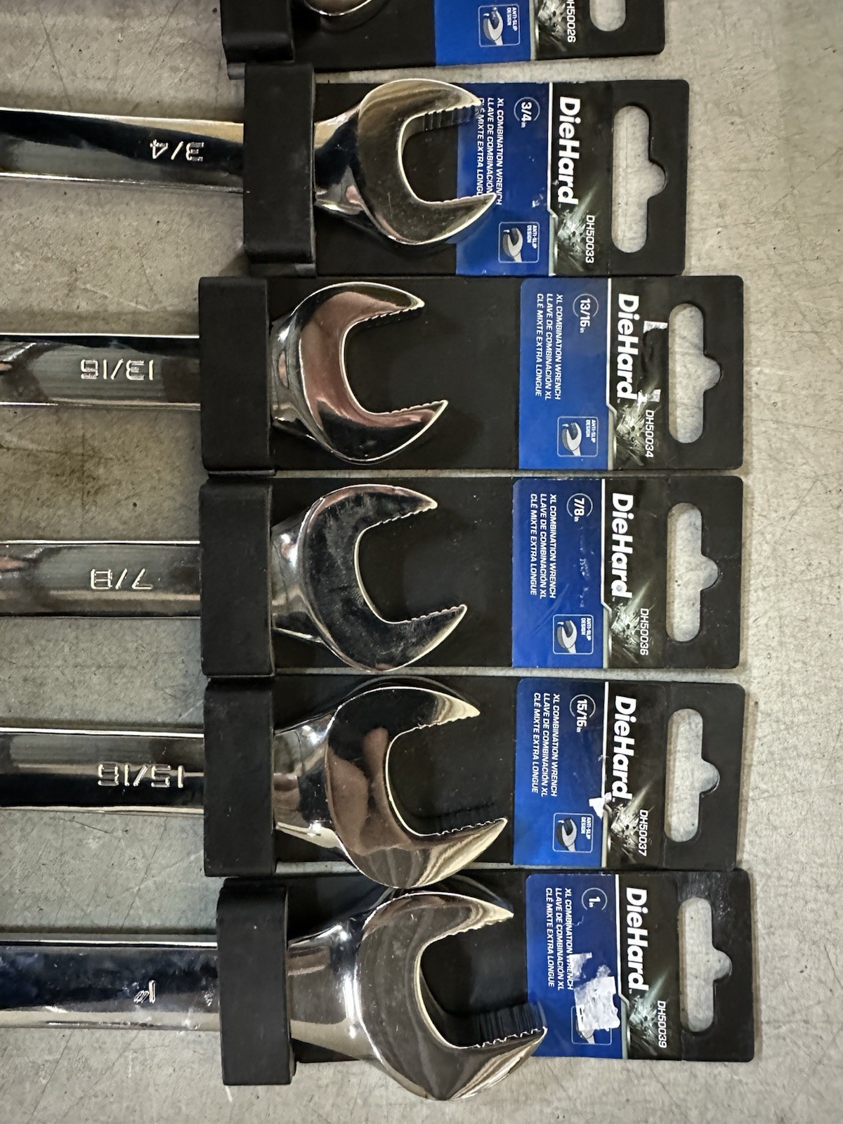 NEW DieHard XL Combination Wrench 10pc Size And PN in Description
