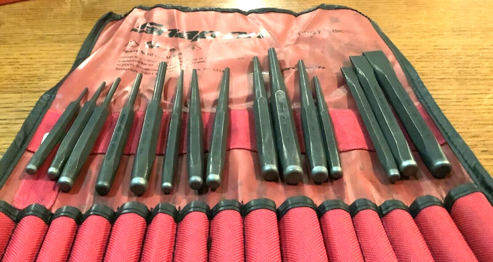 New Snap-on PPC715BK 15-piece Punch and Chisel Set in Bag Sealed
