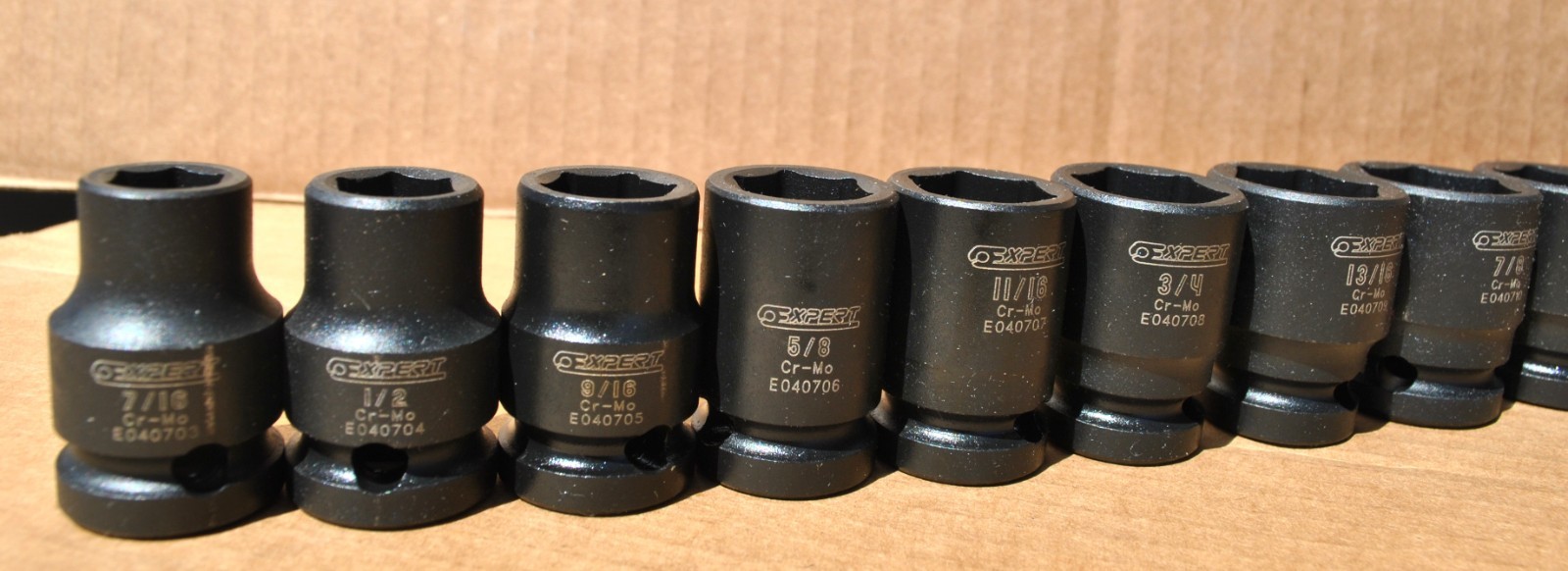 Mac Tools Expert 13 Pc 1/2 Drive SAE Impact Standard Socket Set 7/16 to 1 1/4