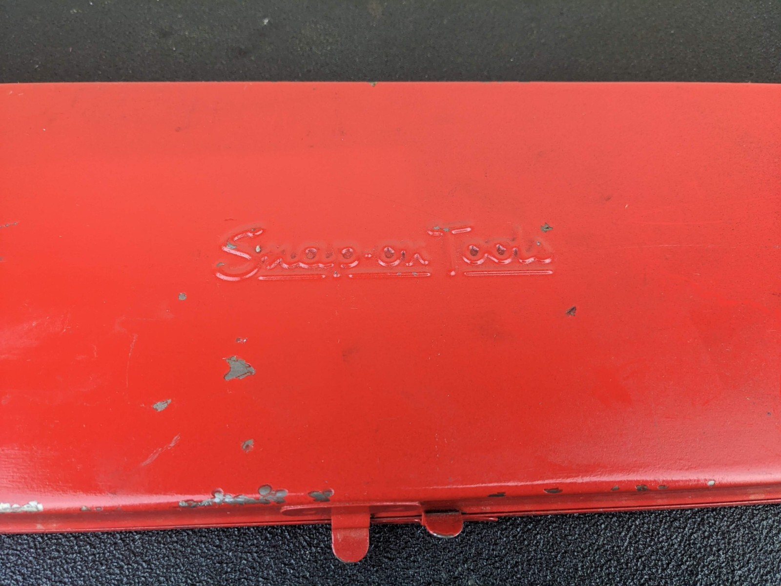 #bj954 Snap On Tools USA KRA-284 (Kenosha WI) Red Metal Tool Case Box