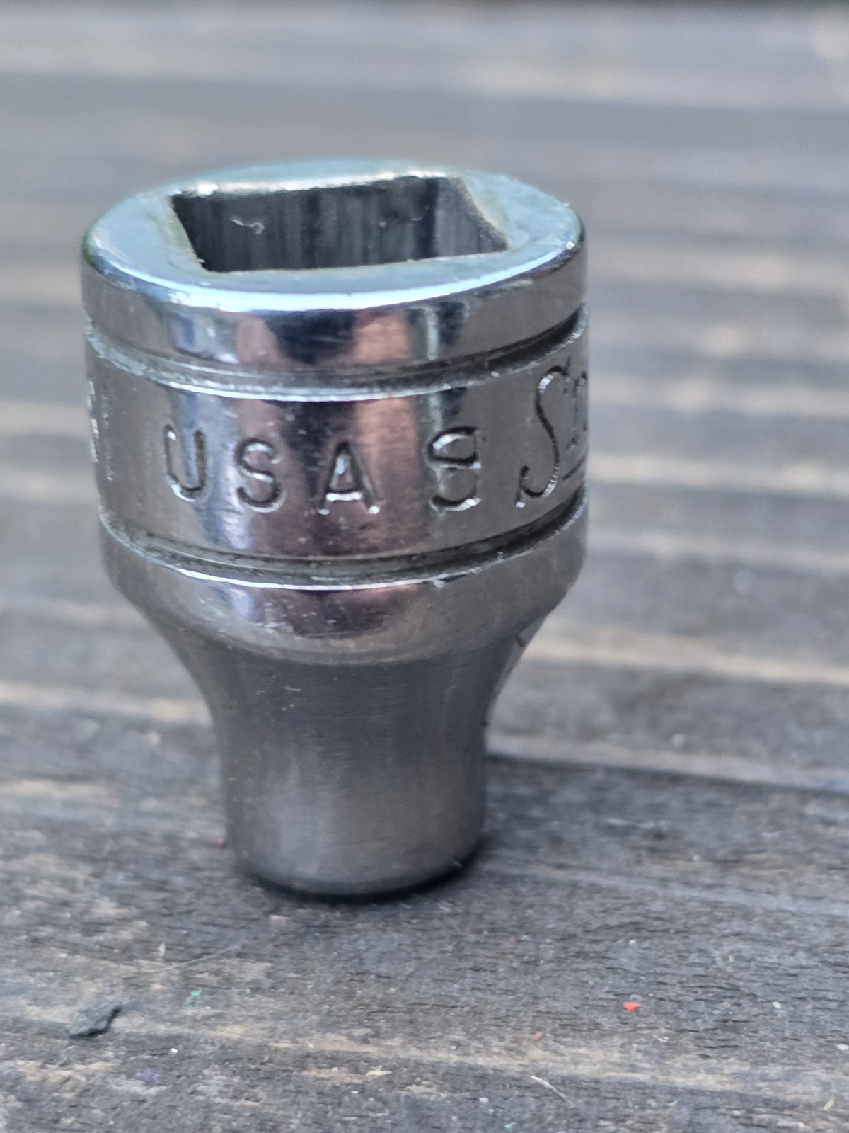 Snap On Tools FS081 3/8″ Drive 6pt Shallow Socket USA 1959