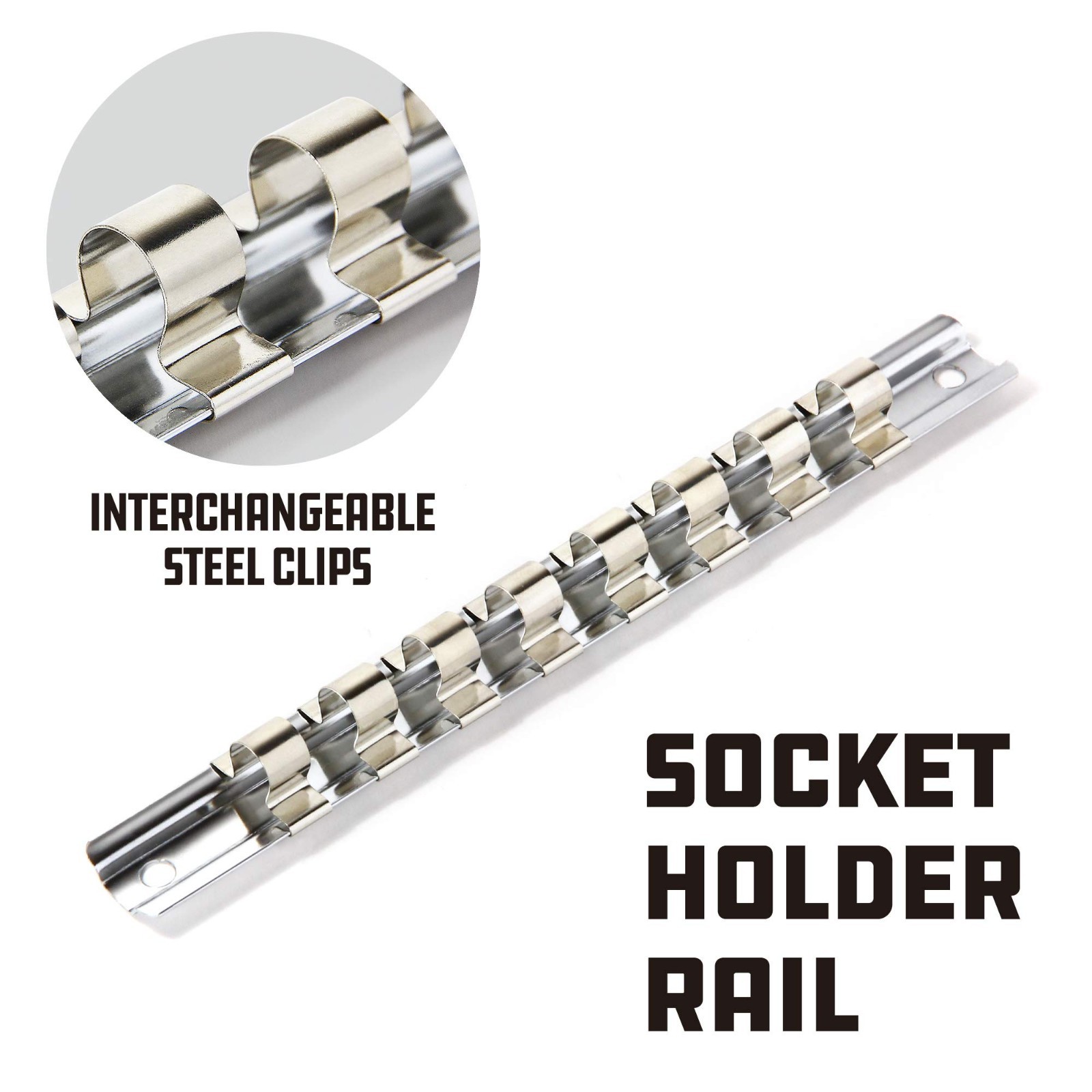 8-Piece Hex Bit Socket Set, 3/8″ Drive Metric, Ball End Sockets 3-10mm, Storage