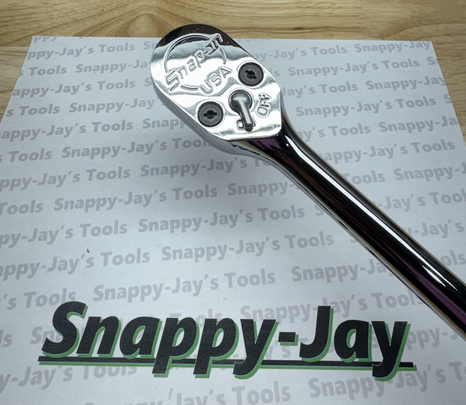 Snap-on Tools USA NEW GREEN 1/2″ Drive Soft Grip Long Handle Ratchet SHL80AG