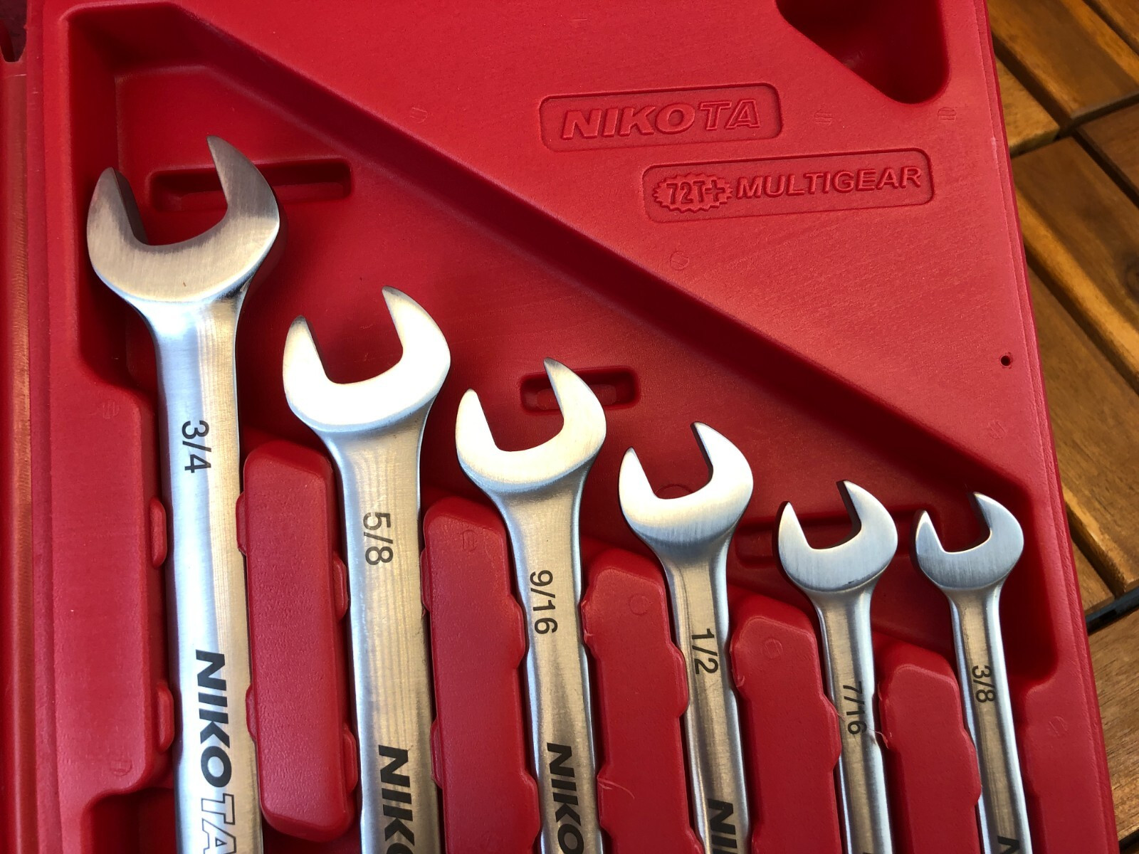 Brand-New NIKOTA 72T+ MULTIGEAR Multi-Position Head RATCHET WRENCH COMPLETE SET
